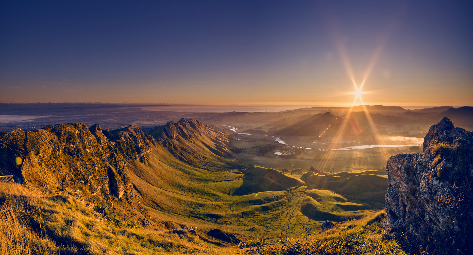 Sunrise over Te Mata Peak, Hawke's Bay. Photo / Anupam Hatui, Getty