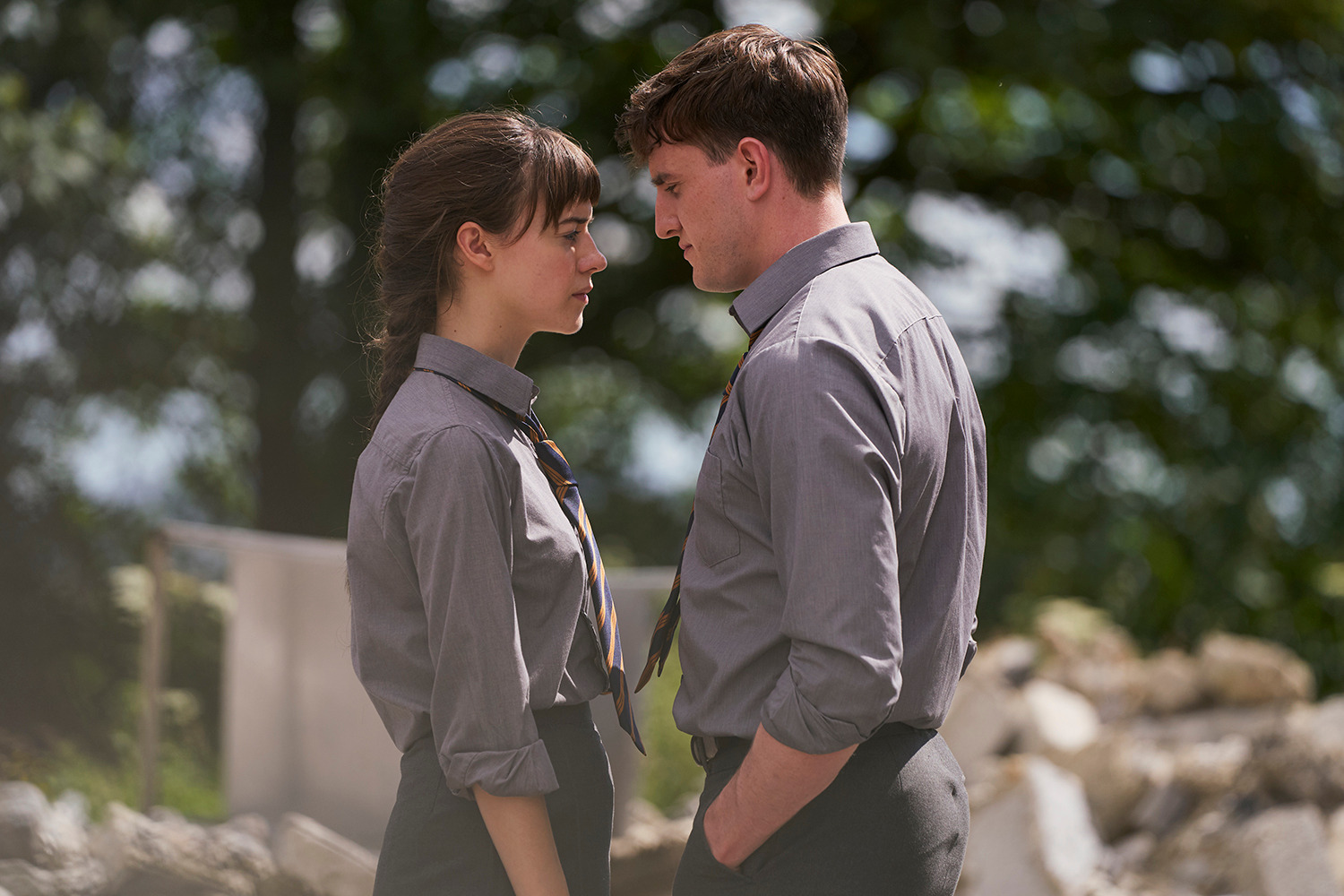 Daisy Edgar-Jones as Marianne and Paul Mescal as Connell in Normal People.