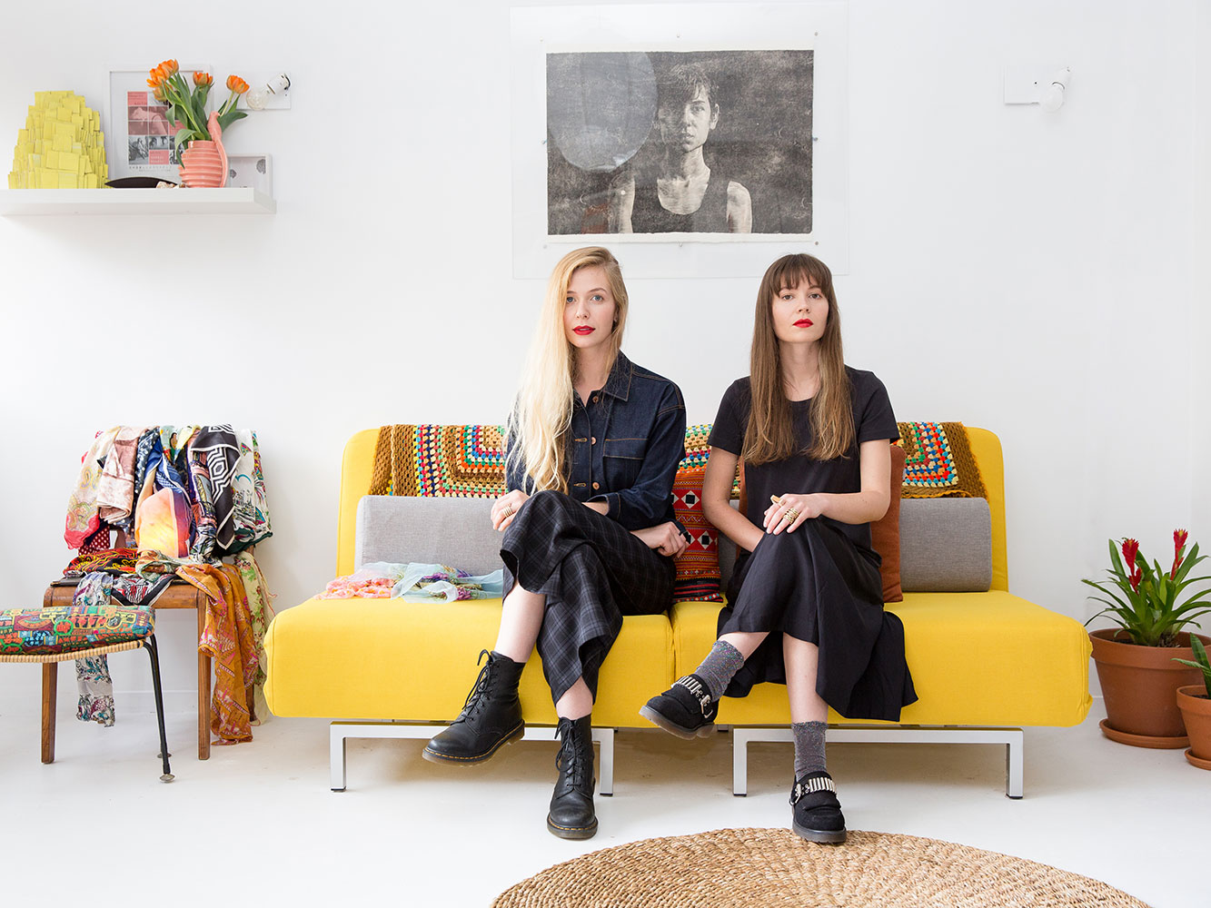 Valentine and Clementine Nixon, of dream-pop band Purple Pilgrims. Picture / Babiche Martens