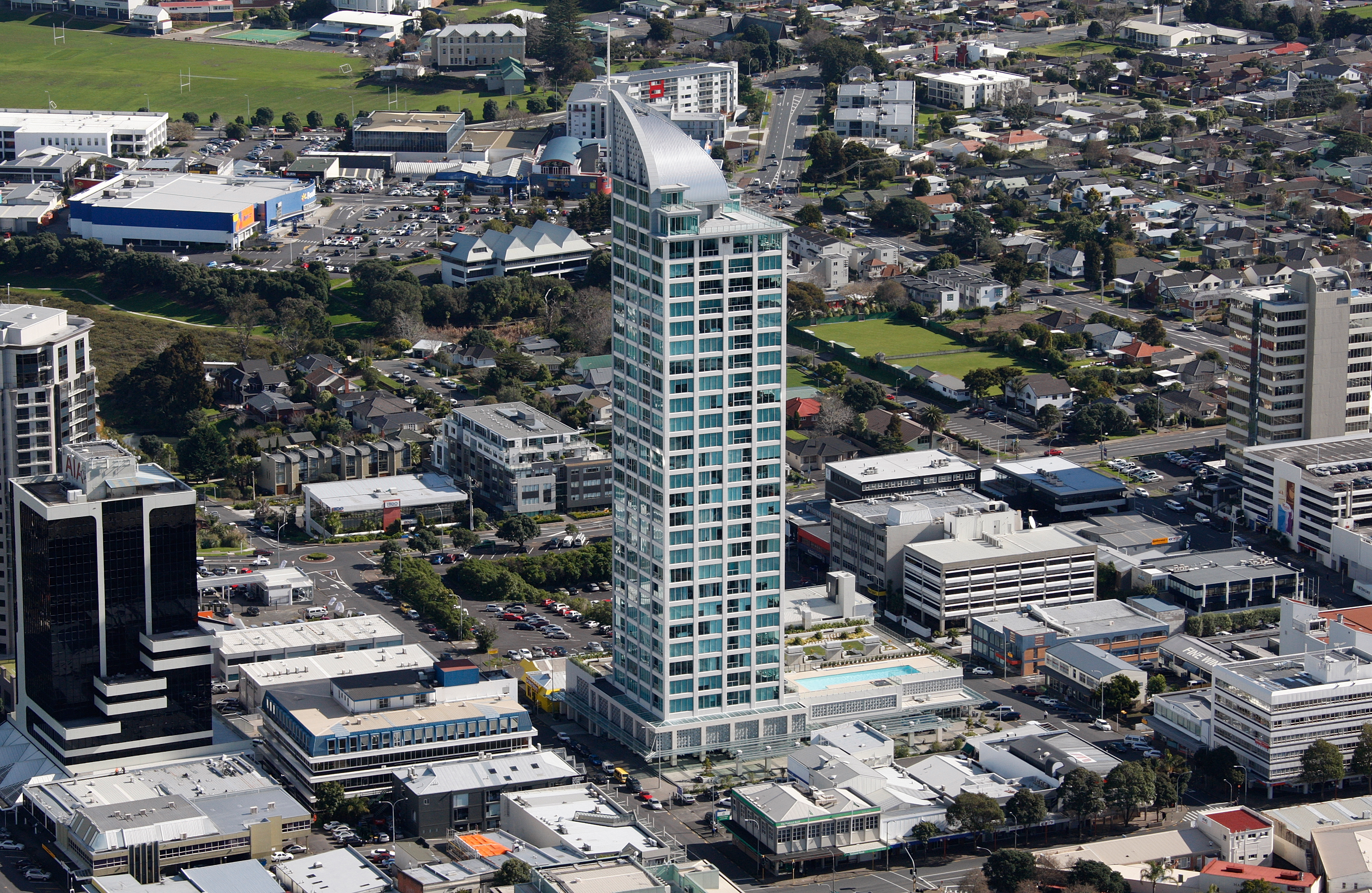 The Sentinel apartment building in Takapuna. Picture / Brett Phibbs