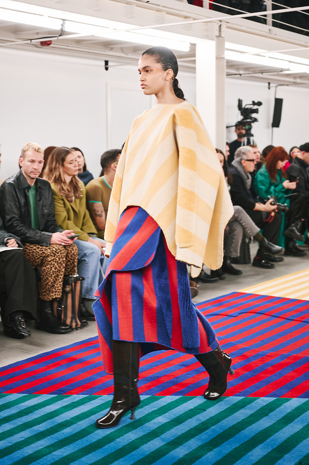 Sunnei doubled down on abstract, more-is-more prints. Photo / Simbarashe Cha, The New York Times
