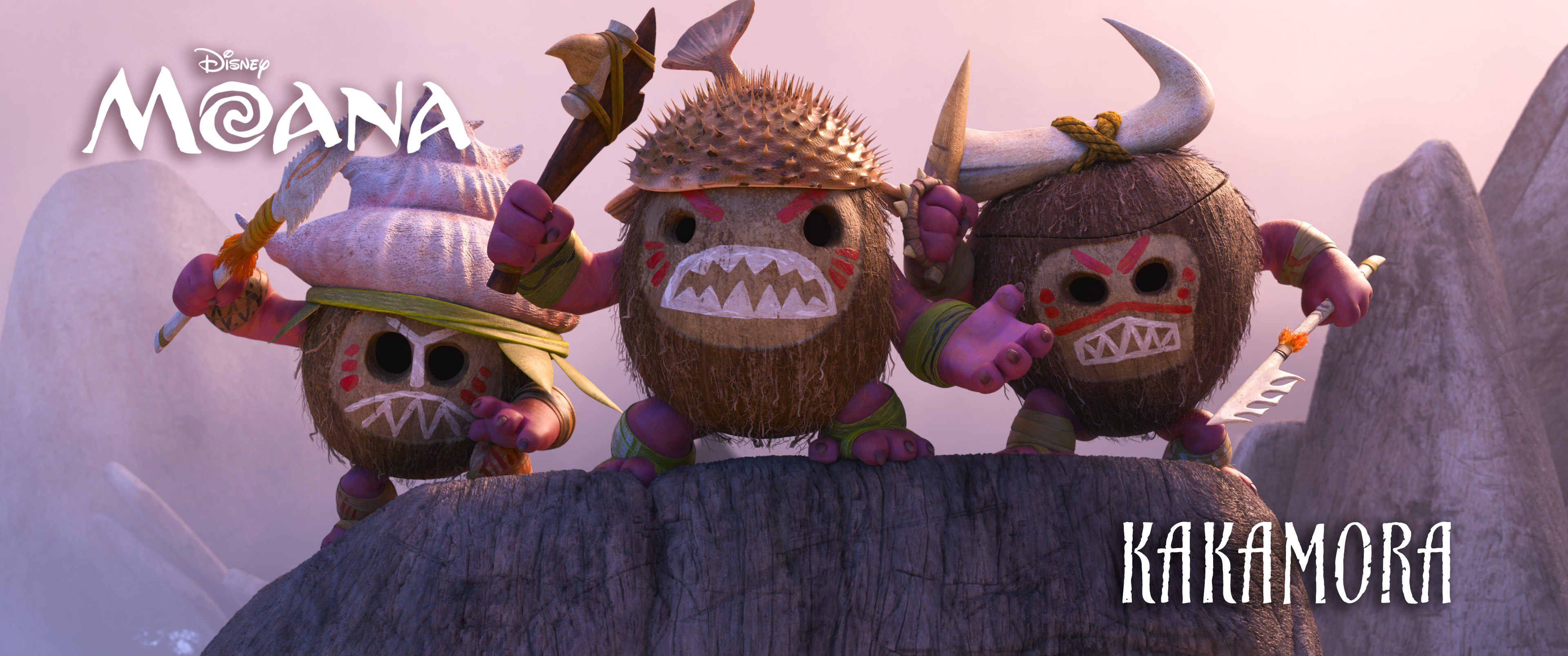 Some of the Kakamoras, characters from upcoming Disney film, Moana.