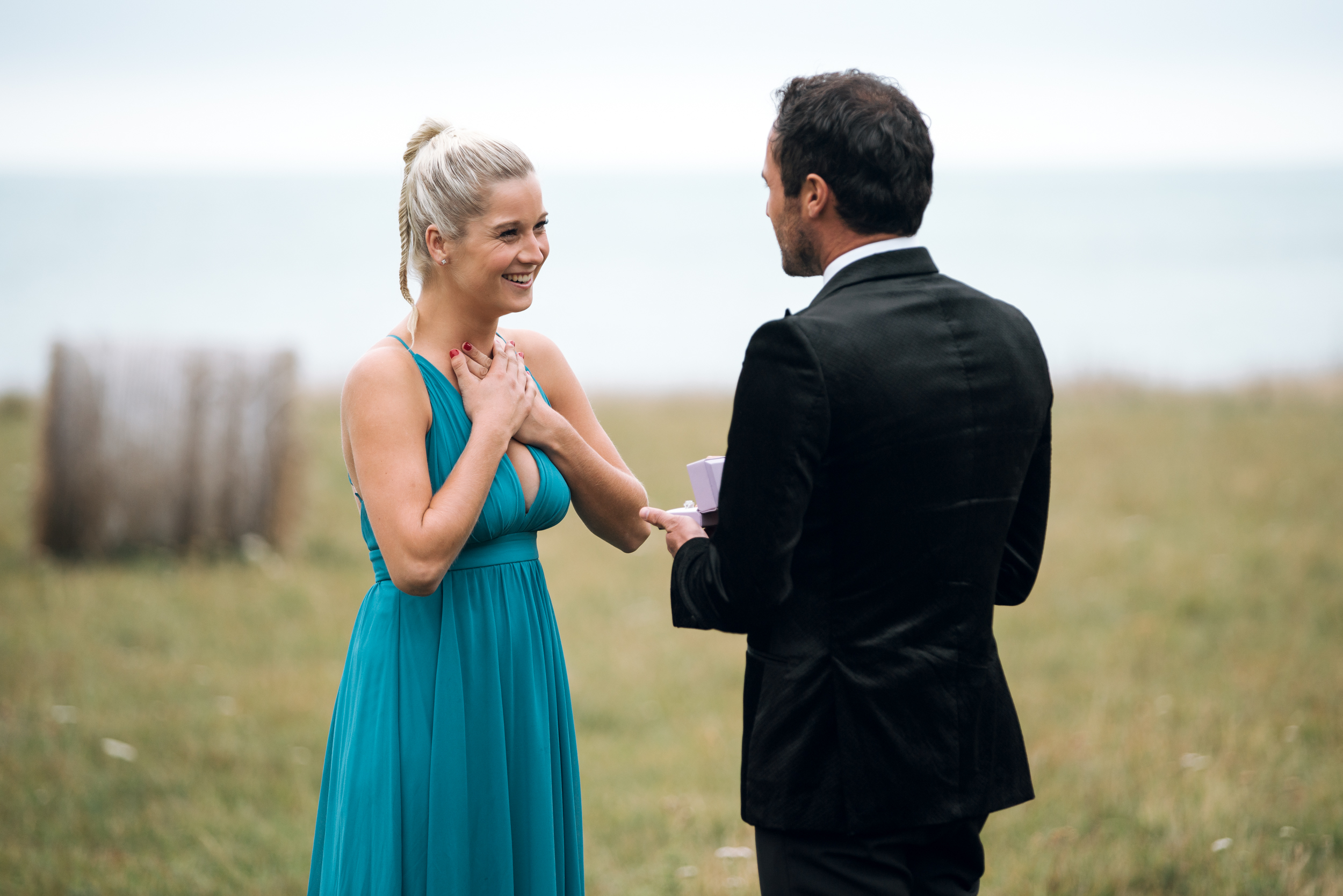 Fleur receives the good news from Jordan. Photo/TV3