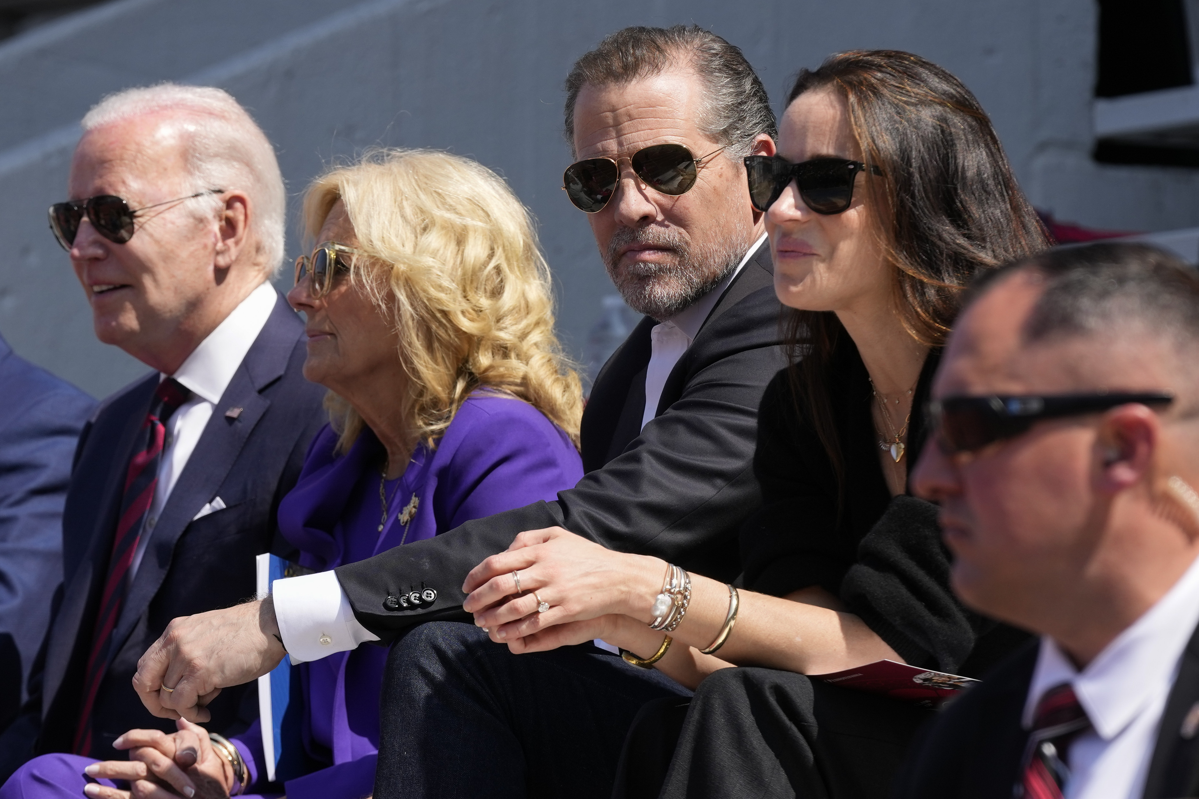 President Joe Biden attends his granddaughter Maisy Biden's commencement ceremony with Jill Biden and children Hunter Biden and Ashley Biden at the University of Pennsylvania. Photo / AP