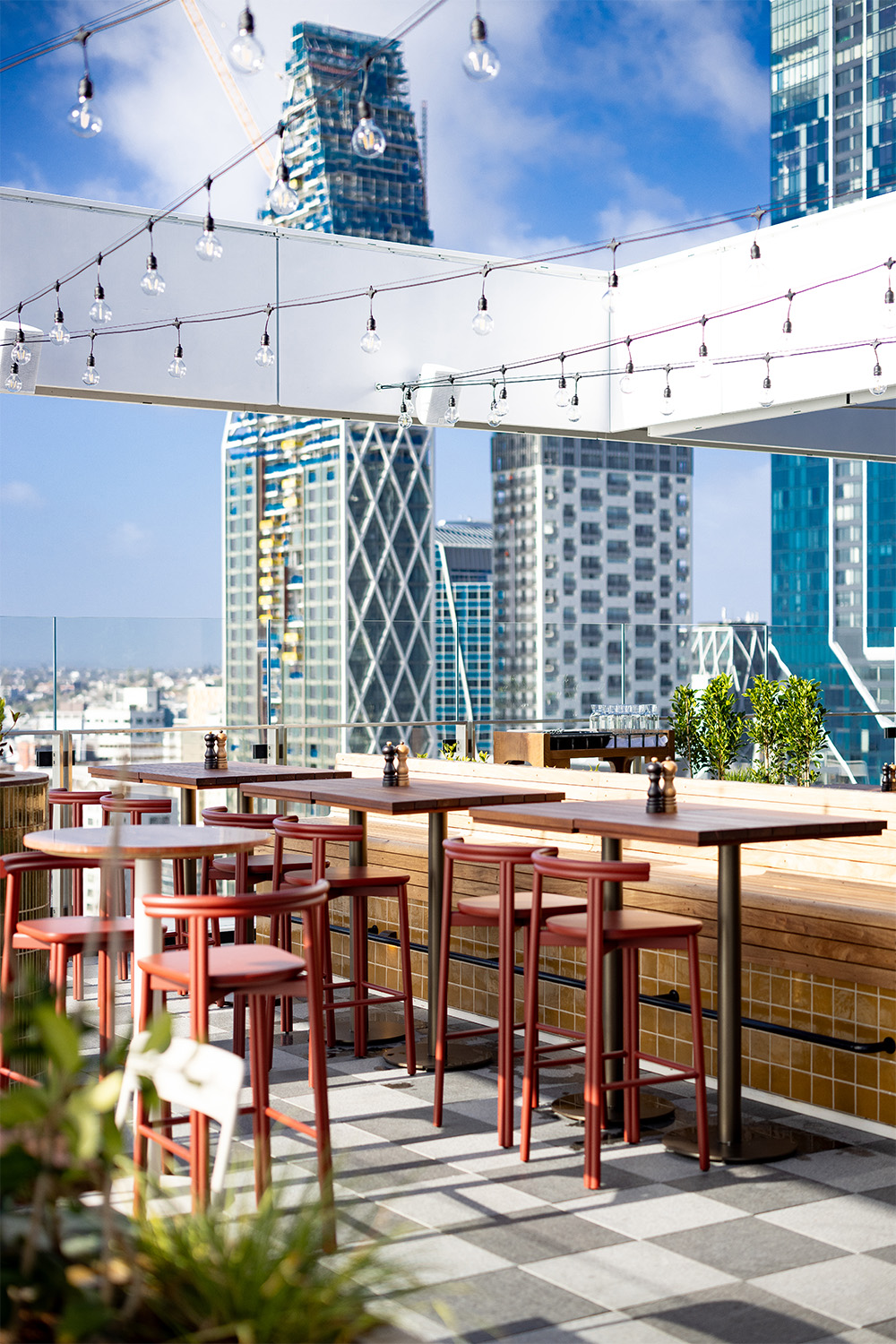 Queens has a rooftop balcony on three sides with city views. Photo / Babiche Martens