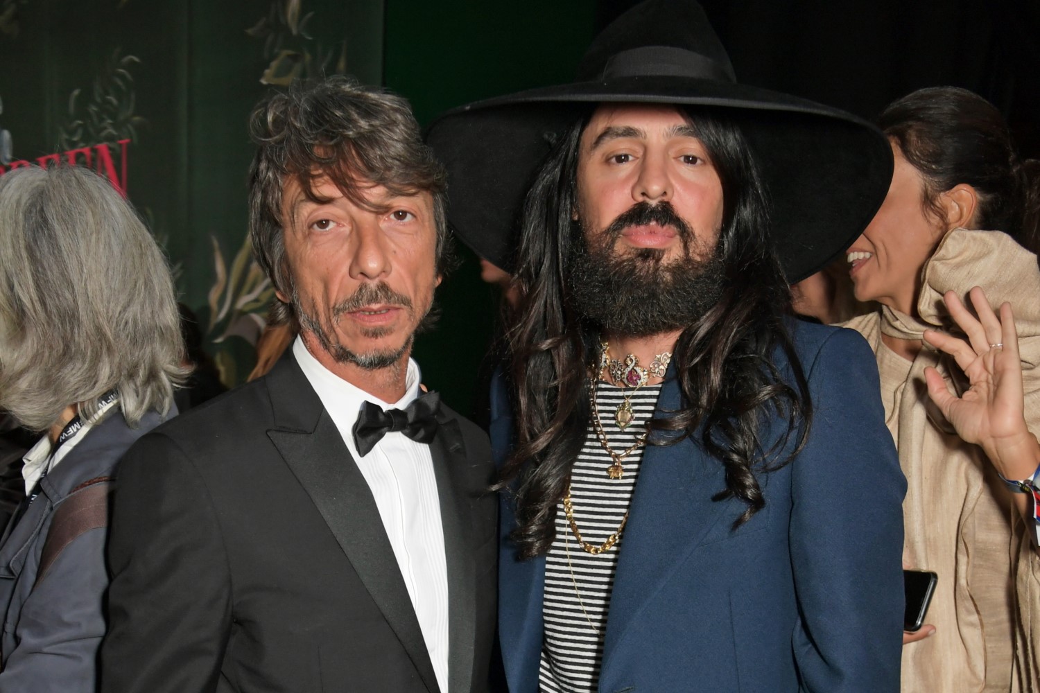 Pictured together in 2019, Pierpaolo Piccioli (left) will leave Valentino after 25 years and be replaced by Alessandro Michele. Photo / Getty Images