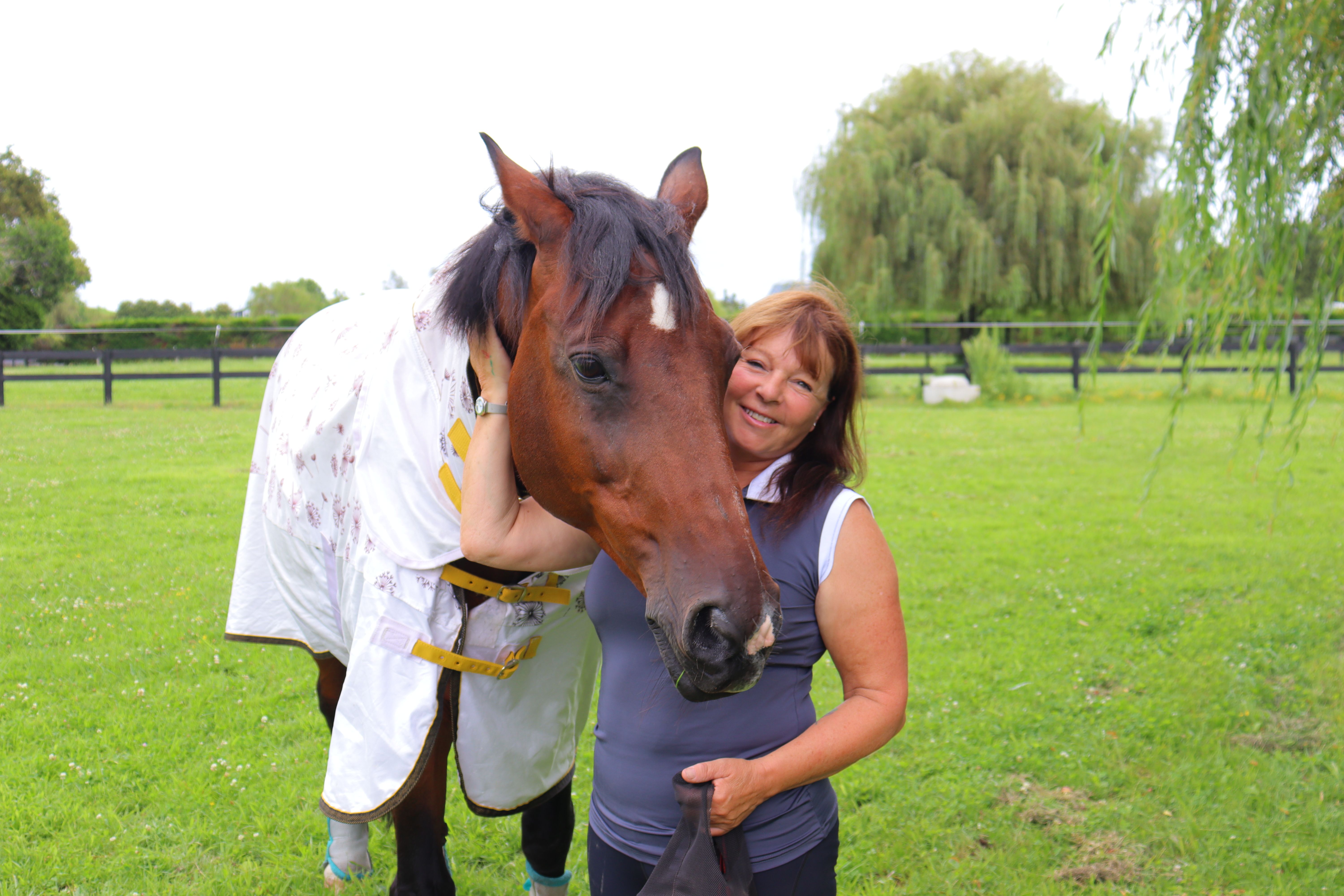 Alma Abrahams and her award winning horse 'Just Vincent'. Photo / Kate Durie