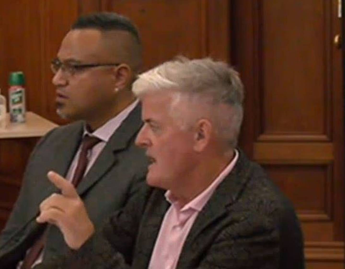Moses Folau (left) was backed by former Auckland mayoral candidate Leo Molloy as he fought to get a liquor licence. Photo / Auckland Council