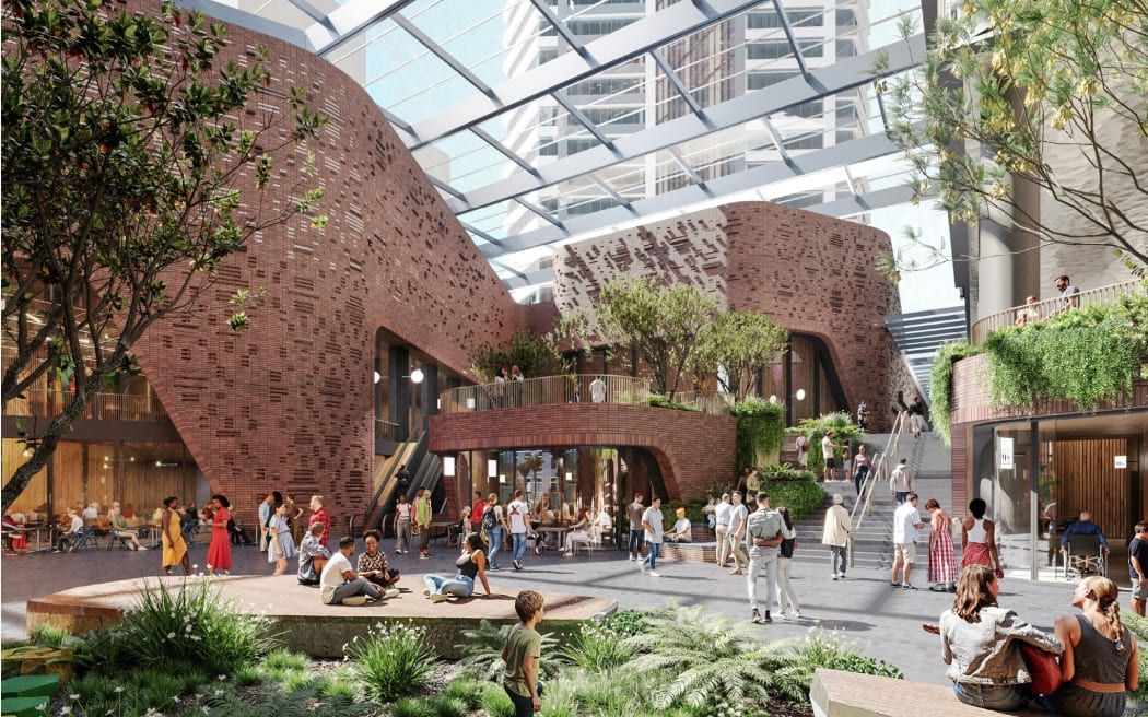 Plans for the lower podium levels within the proposed towers. Photo / Precinct Properties