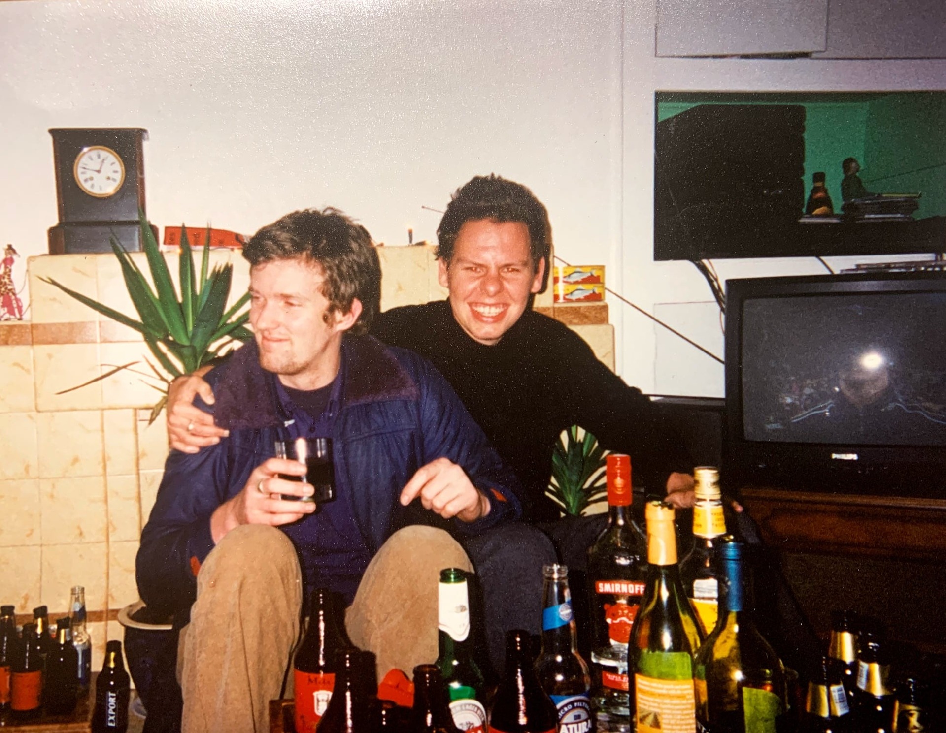 Gower and Justin Hawkes in their student days. Photo / Supplied