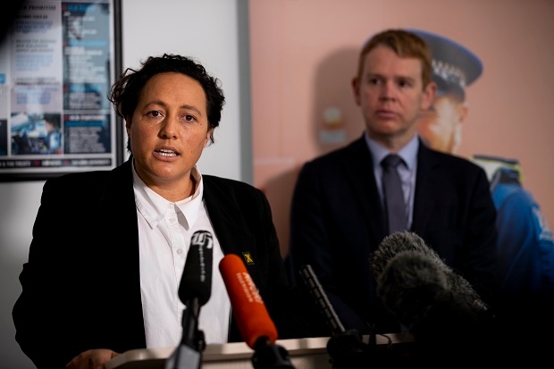 Justice Minister Kiri Allan (left) and Prime Minister Chris Hipkins will be making today's announcement. Photo / Dean Purcell