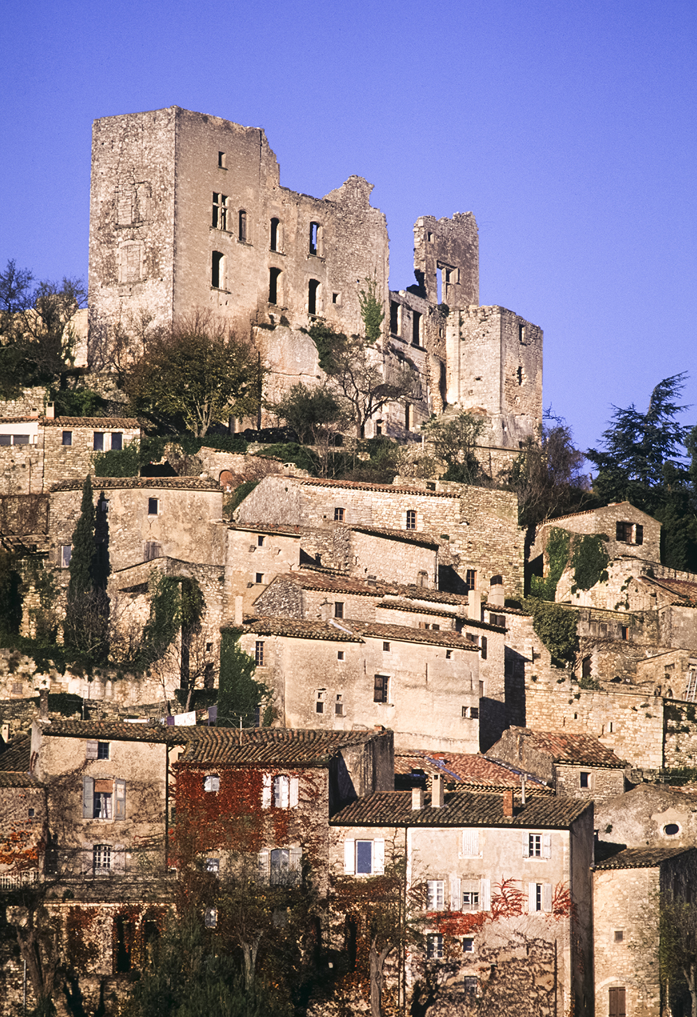 Remanents of the 11th-century Château de Lacoste, in Vaucluse, France. Photo / Getty Images