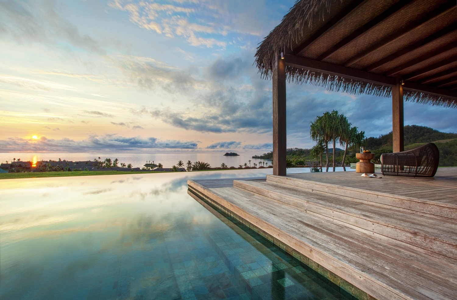 An infinity pool at an ocean-view residence. Photo / Supplied