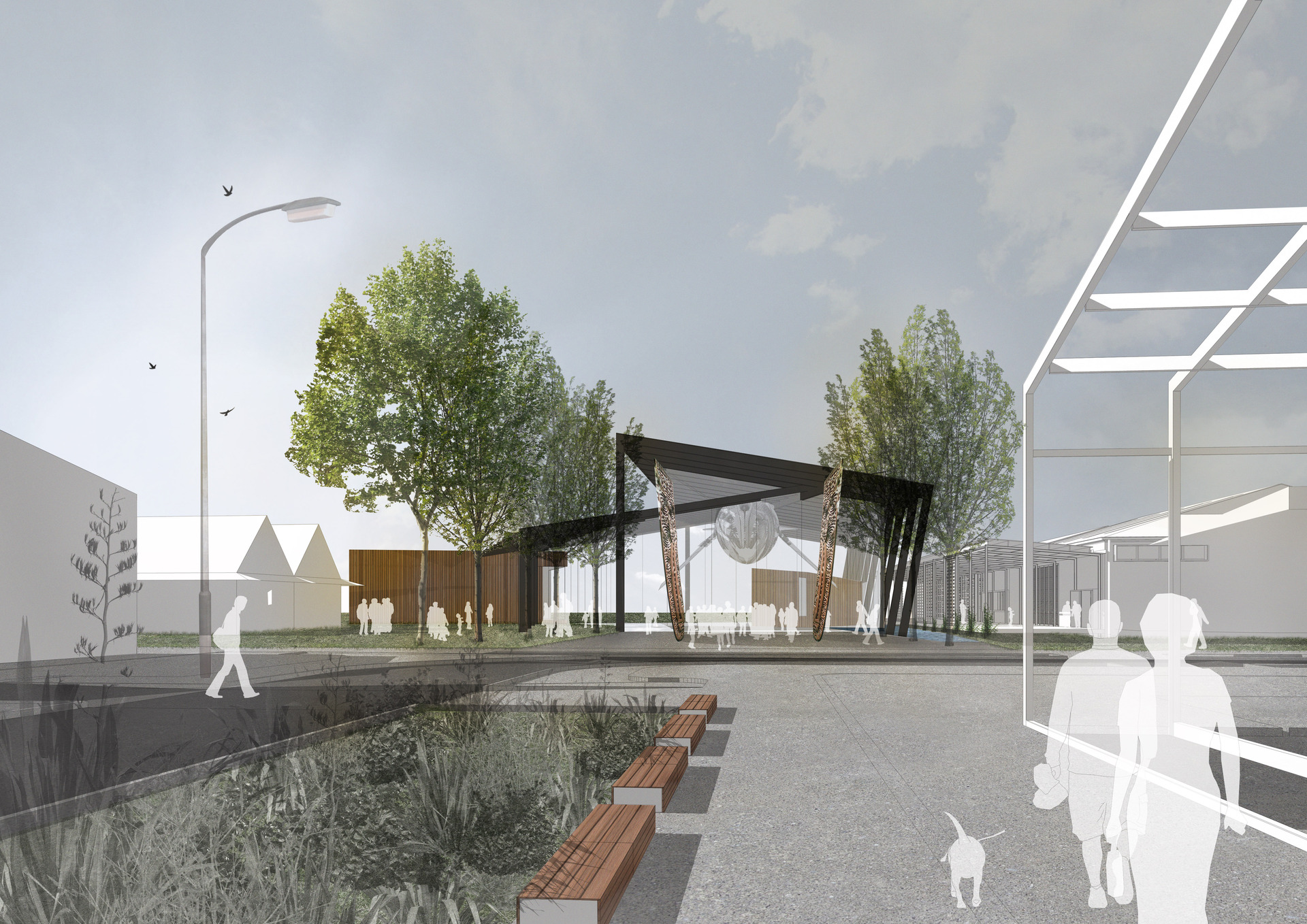 Another view of stage two of the Hihiaua Cultural Centre.