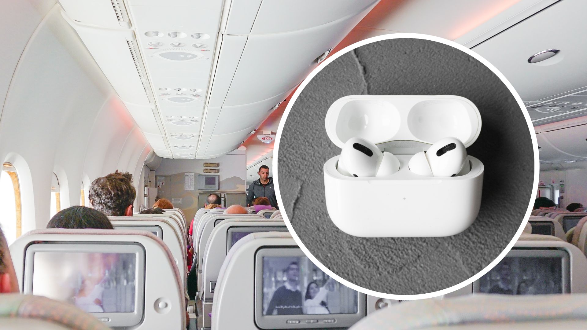 Airpods on online airplane