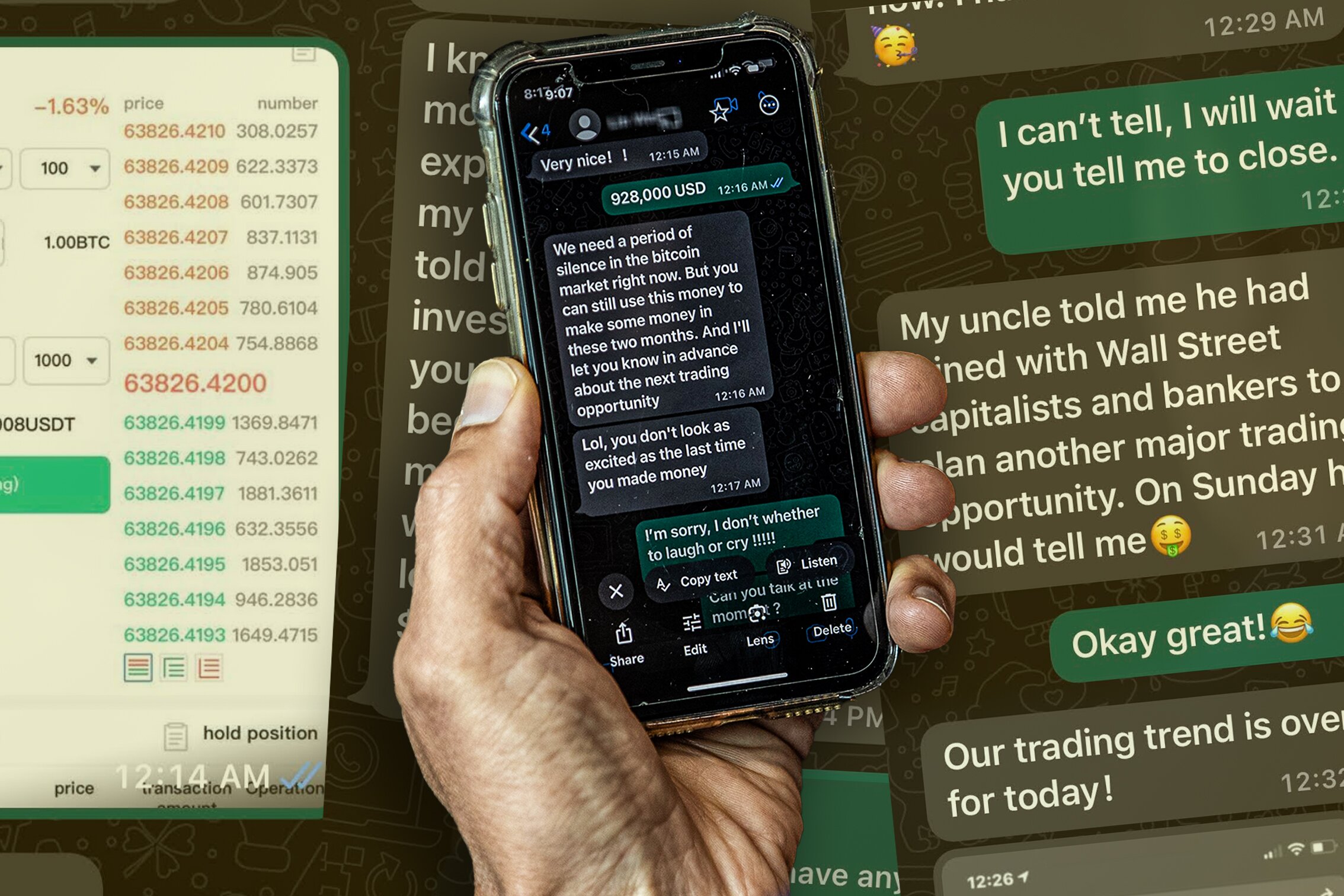 A man who lost $569,000 in a romance scam shared dozens of messages with a Singaporean woman he met on Tinder who suggested he invest money in Bitcoin. Photo / Jason Dorday