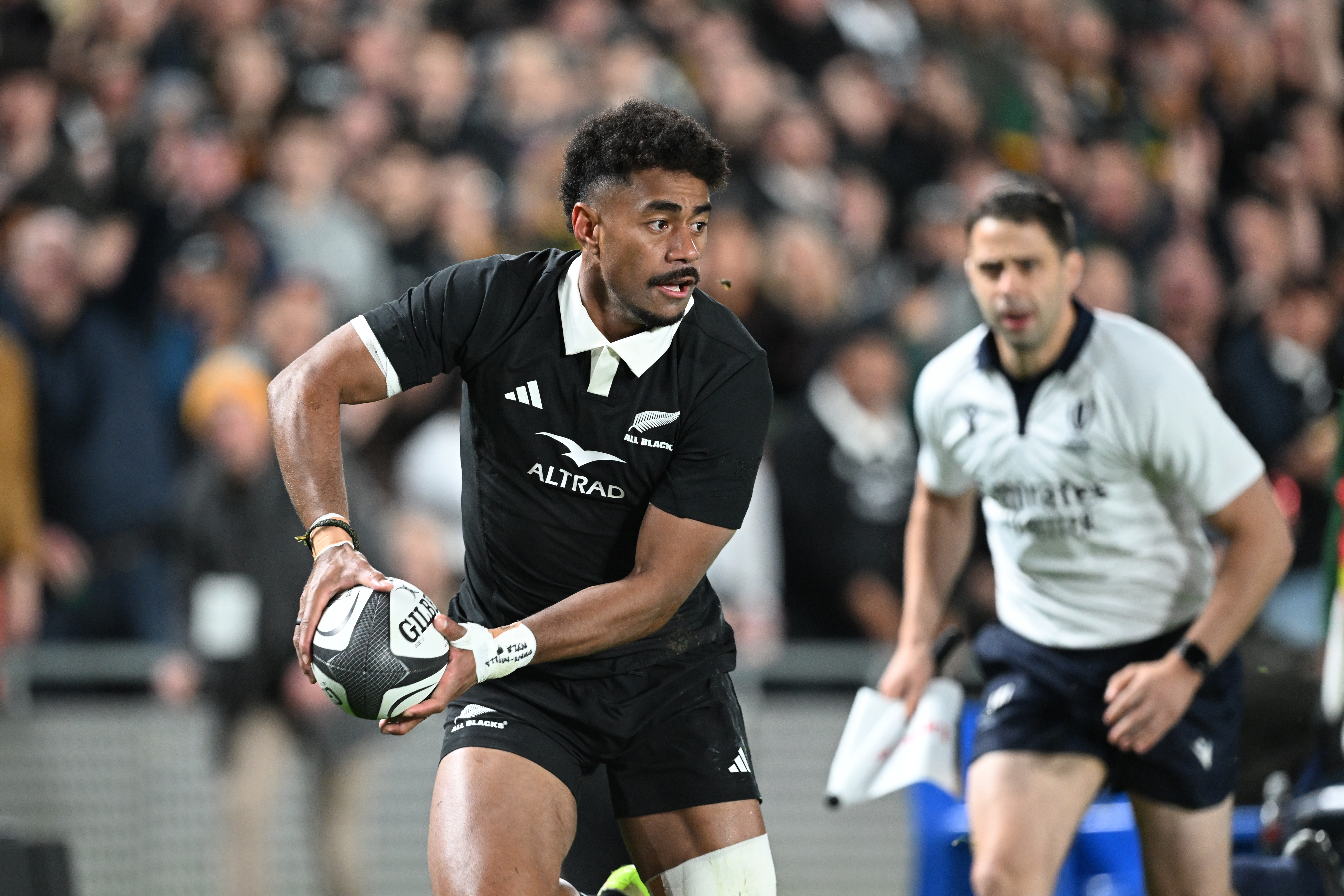 Emoni Narawa in action against the Springboks at Eden Park. Photo / Photosport