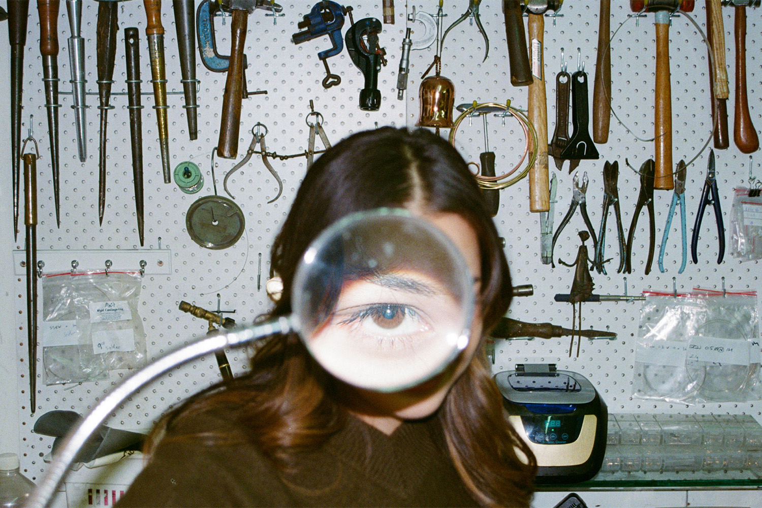 Chyna Lily of Chills jewellery on the tools. Photo / @Felixrjack