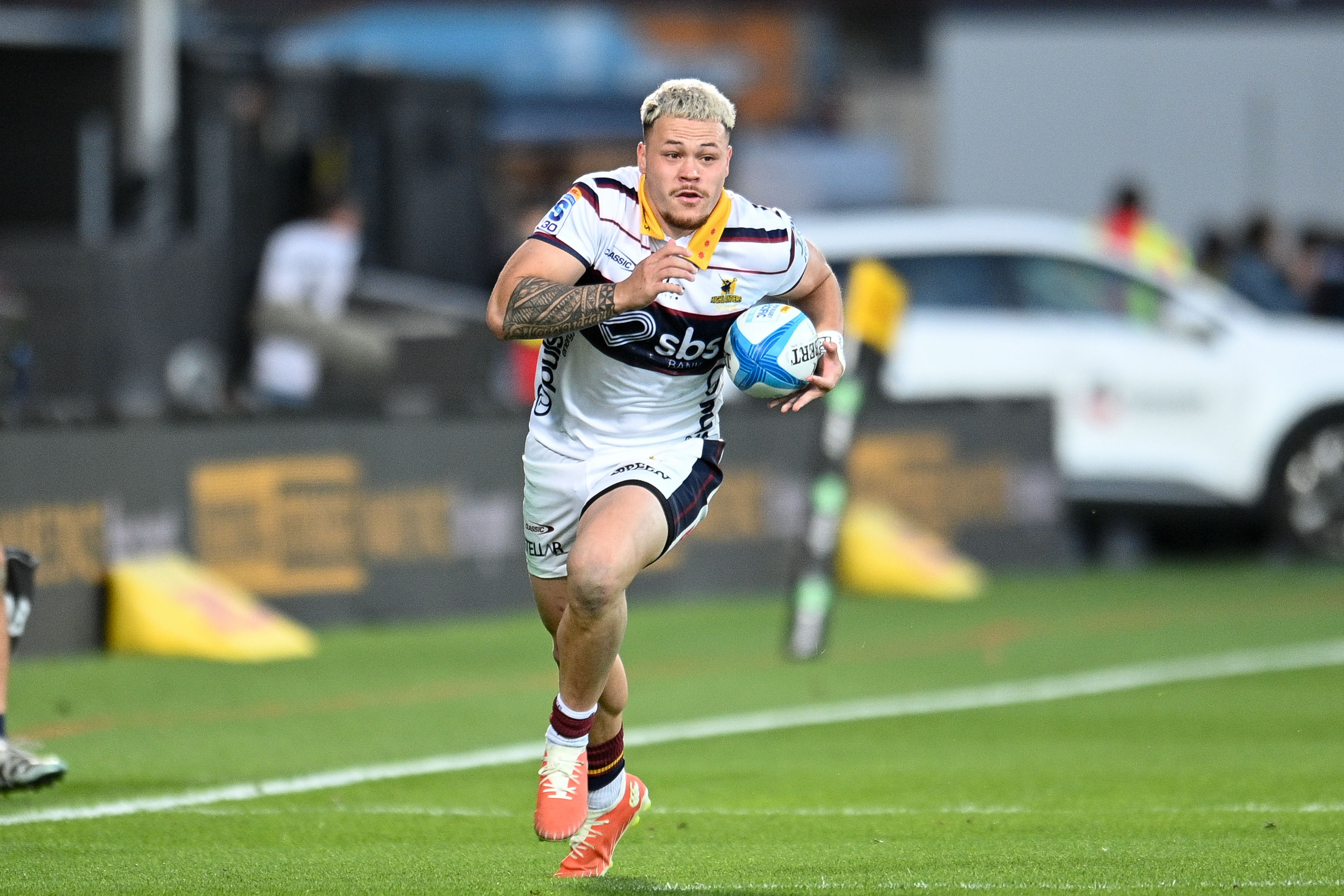 Caleb Tangitau looked the most threatening of all the Highlanders players. Photo / Photosport