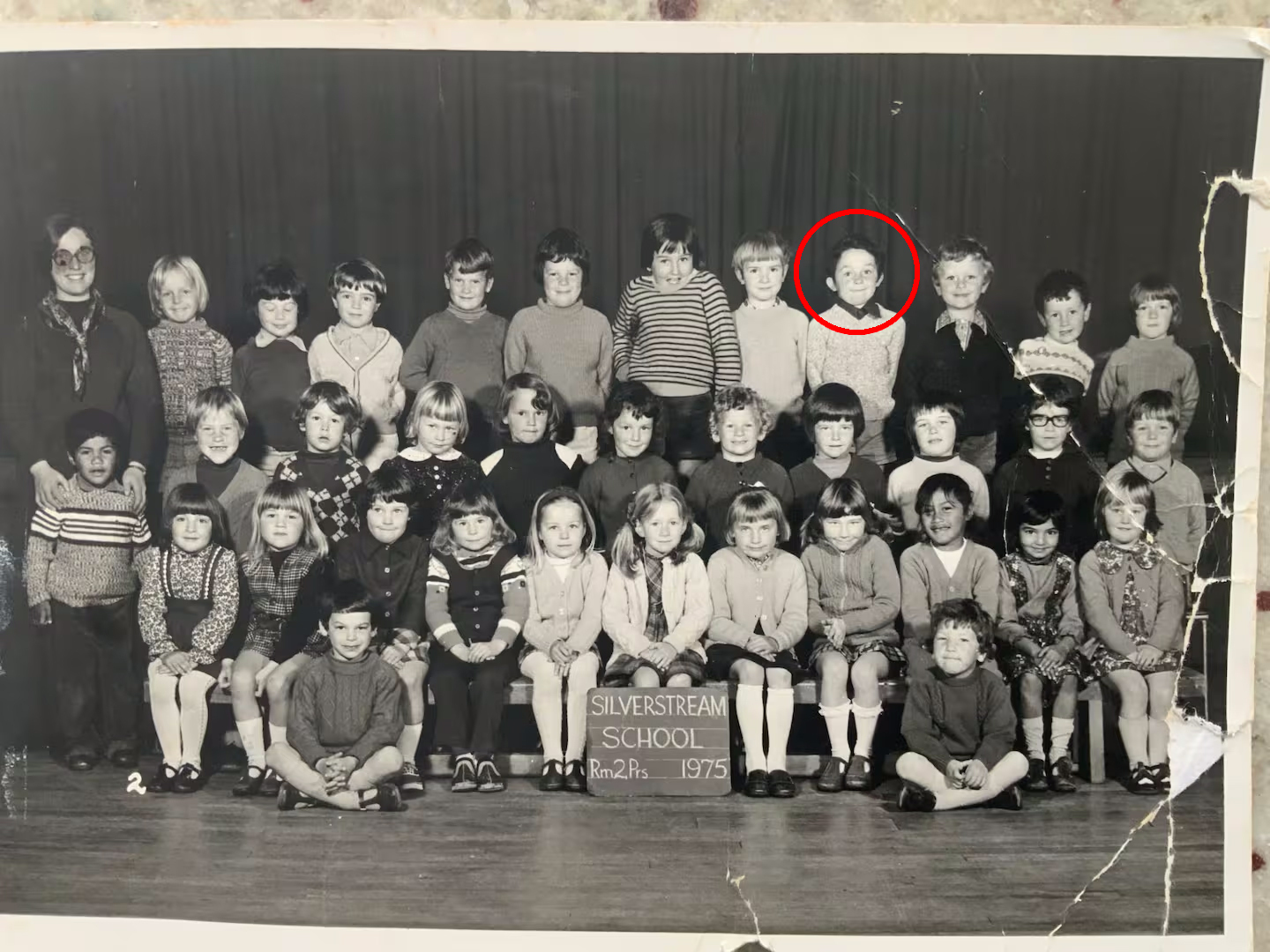 A class photo from Silverstream School, 1975. Roger is in the back now, fourth from the right.