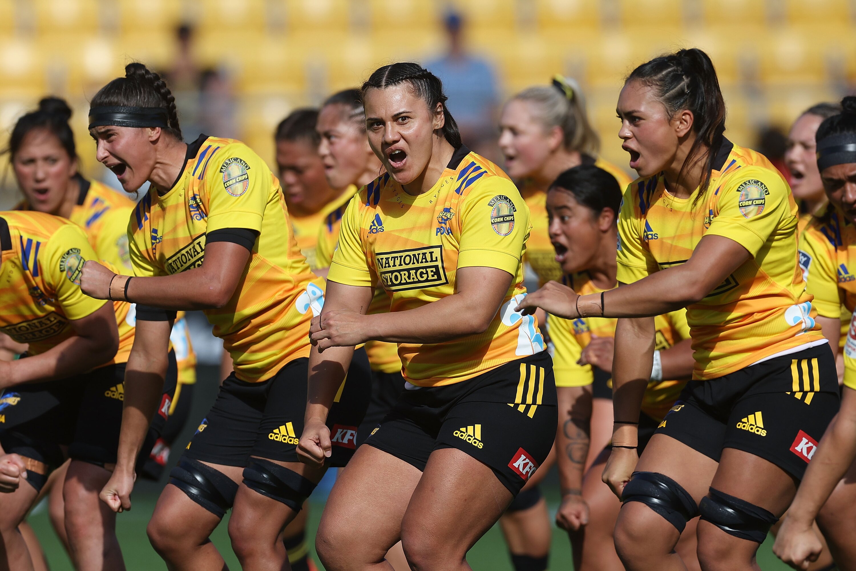 Hurricanes Poua perform a haka before a game. Photo /  Marty Melville / www.photosport.nz