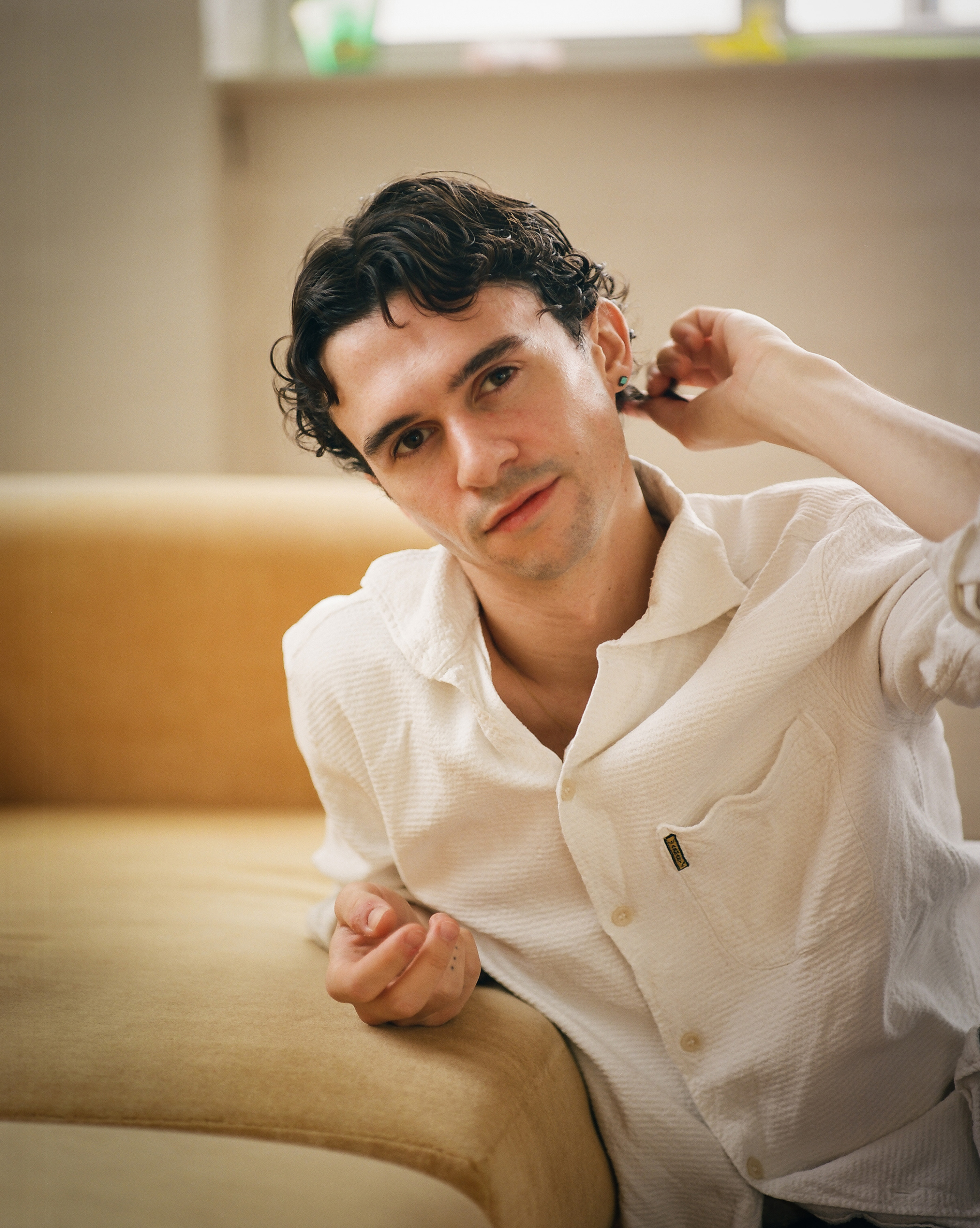 Conner Ives in his studio in London. Photo / Alice Zoo, The New York Times