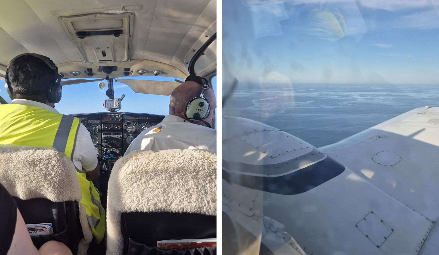 Jabe Carey tried unsuccessfully to spot his missing ketch from the air.