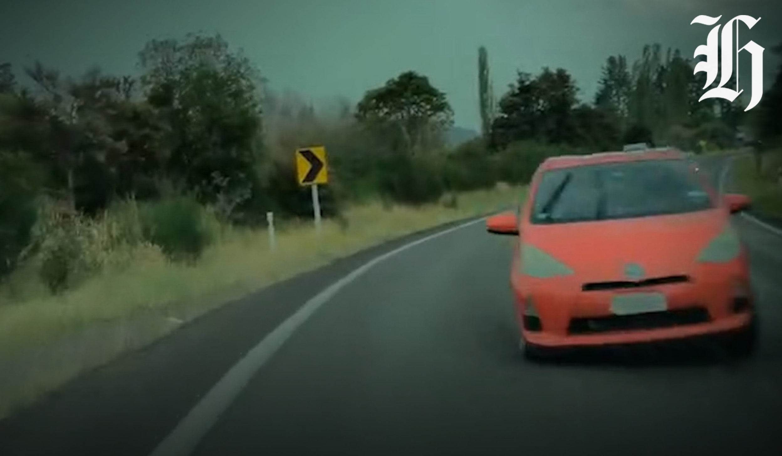 Video shows car crossing centre line near Tokaanu, narrowly