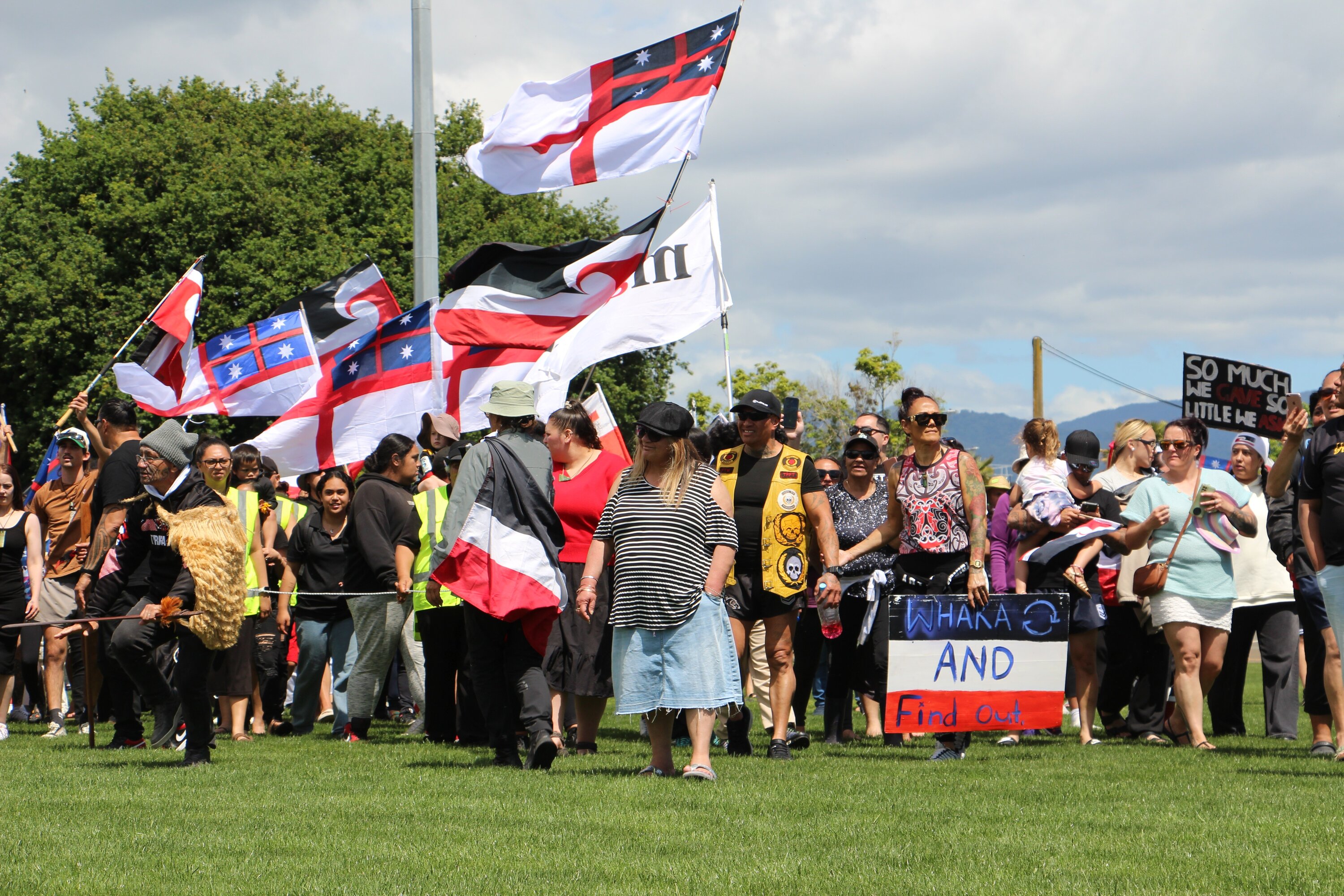 Hīkoi mō te Tiriti in Levin.