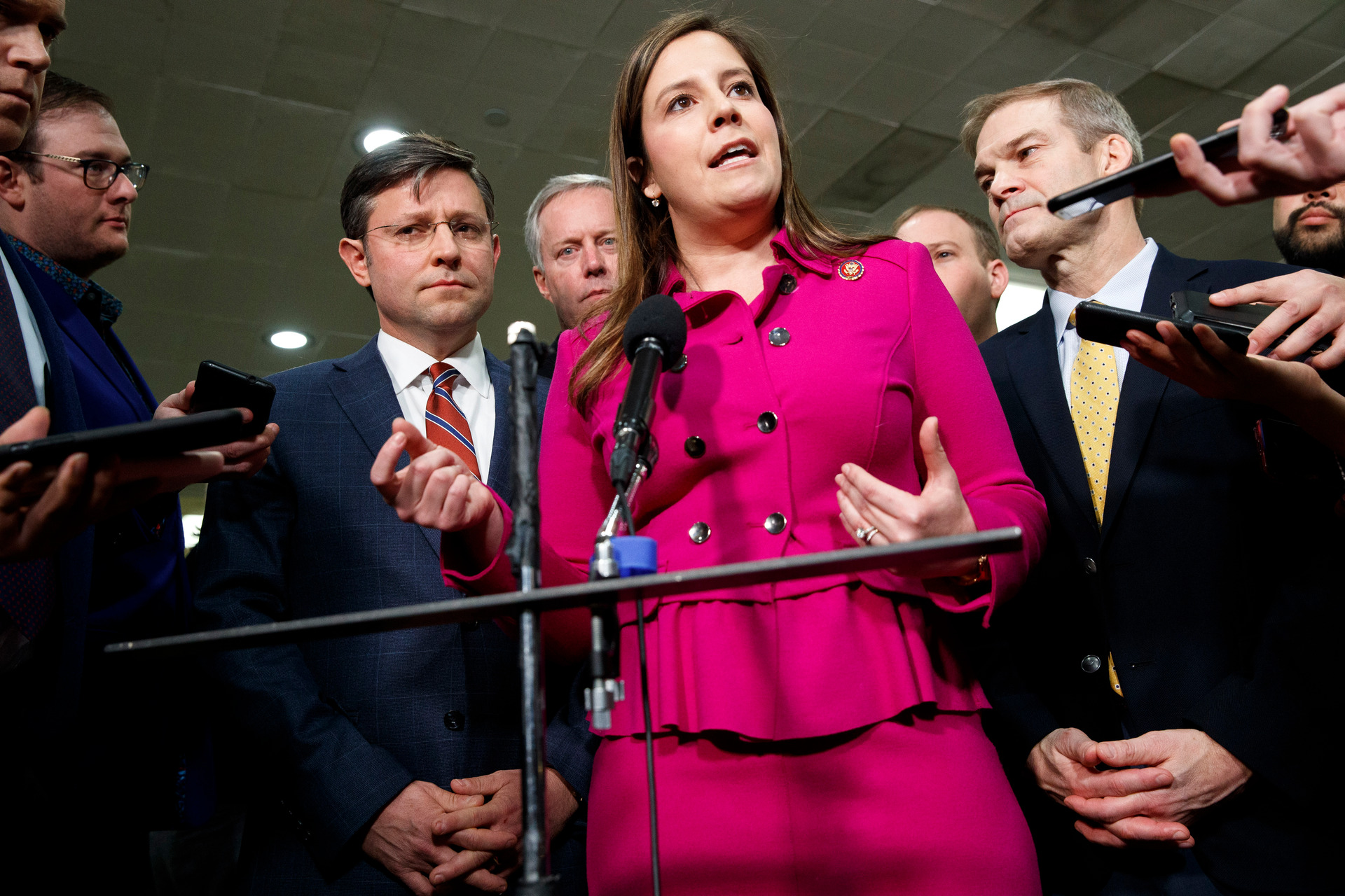 Elise Stefanik, a Trump loyalist, is expected to replace Liz Cheney in her leadership role. Photo / AP