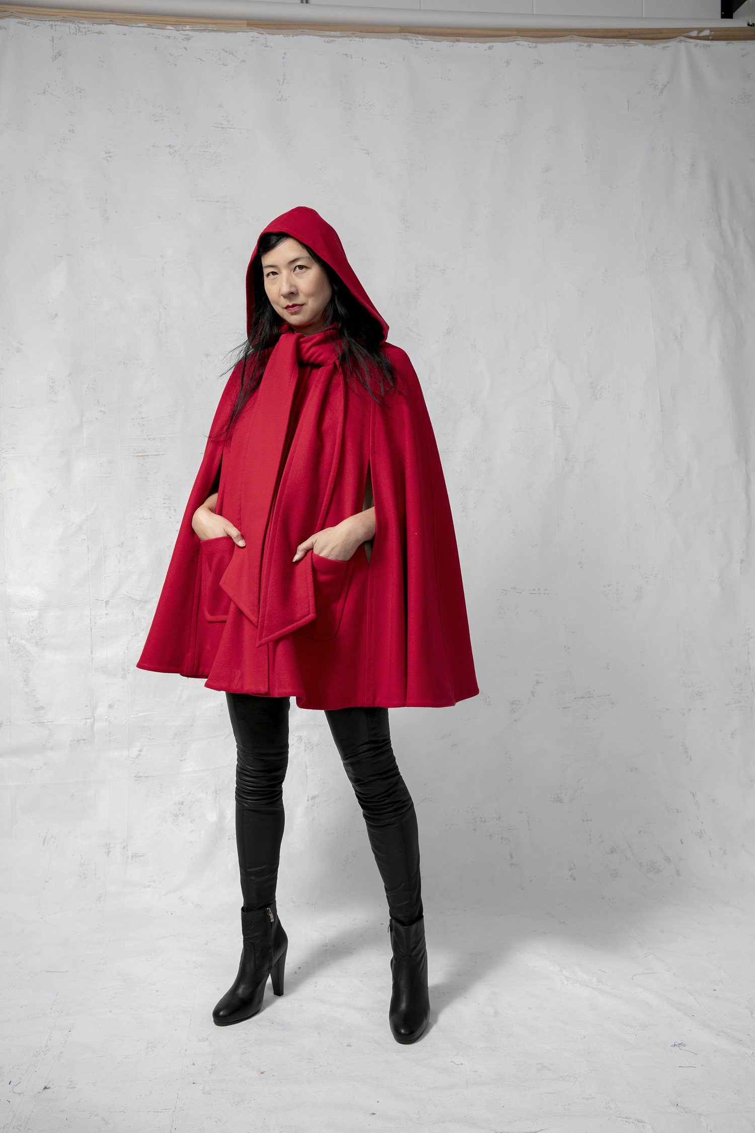 Christine Leung wears cape, chaps and boots from Wolf autumn/winter 2006/2007. Photo / Babiche Martens