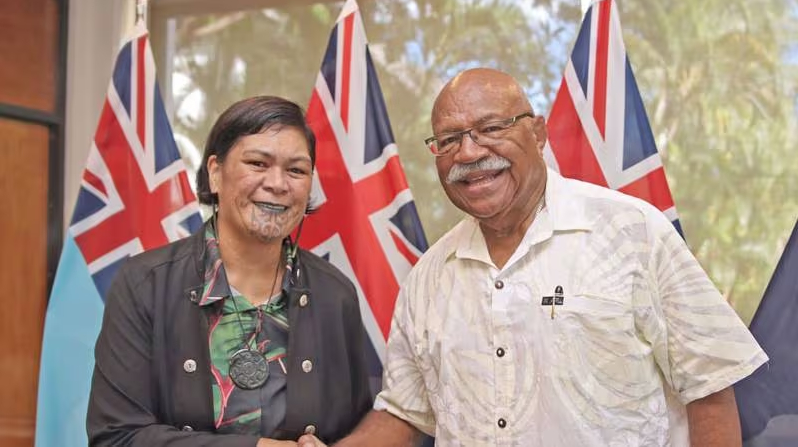 NZ Foreign Minister Nanaia Mahuta and Fiji PM Sitiveni Rabuka in March 2023. Photo / Fiji Government/RNZ