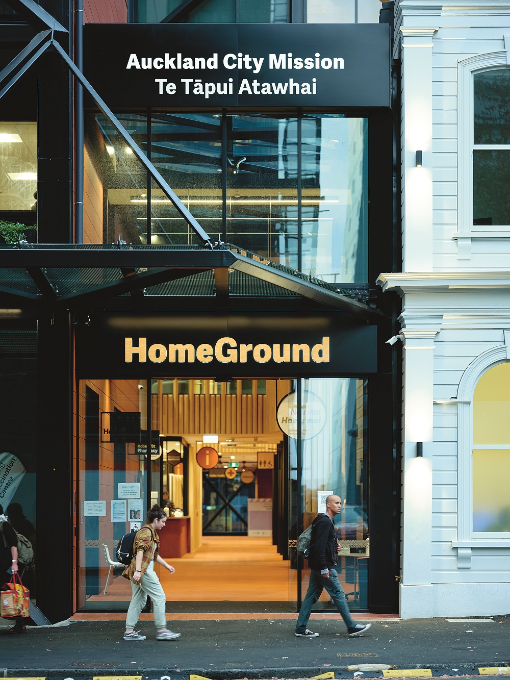 The Hobson St entrance to HomeGround. Photo / Mark Smith