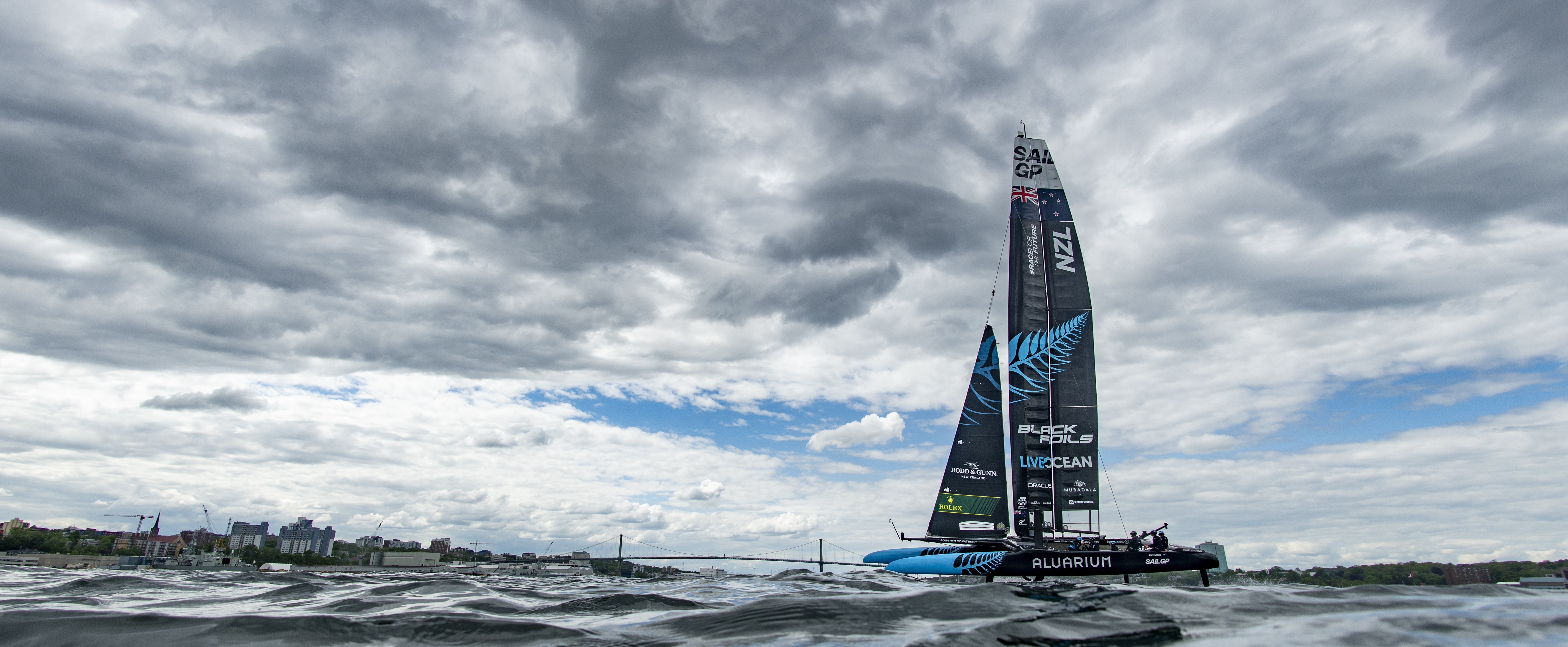The Black Foils come into New York after a fifth-place finish in Canada. Photo / Ricardo Pinto, SailGP