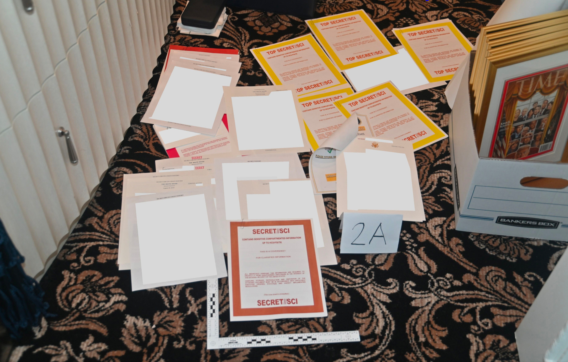 A photograph of documents seized from Mar-a-Lago. Photo / Department of Justice via The New York Times