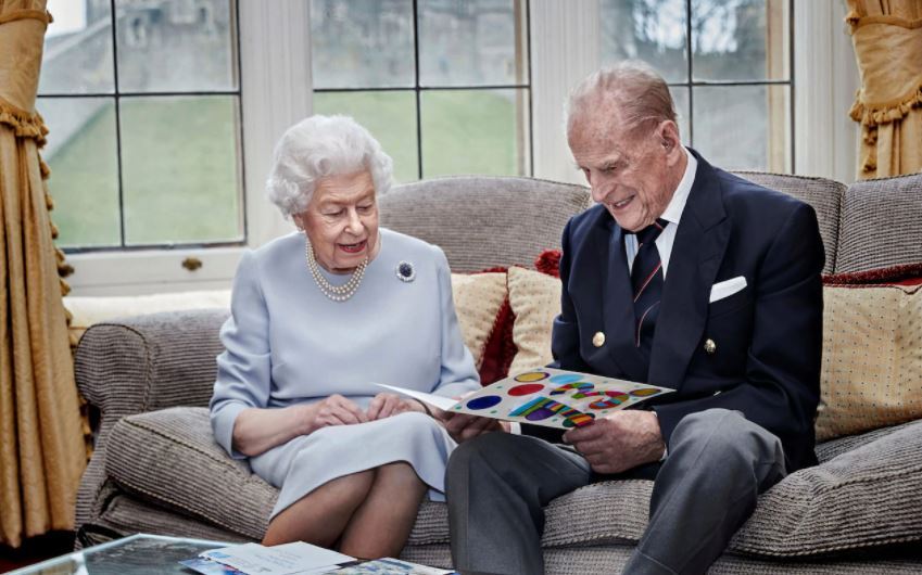 The official portrait of the Queen and Duke Of Edinburgh for their 73rd wedding anniversary in November last year.