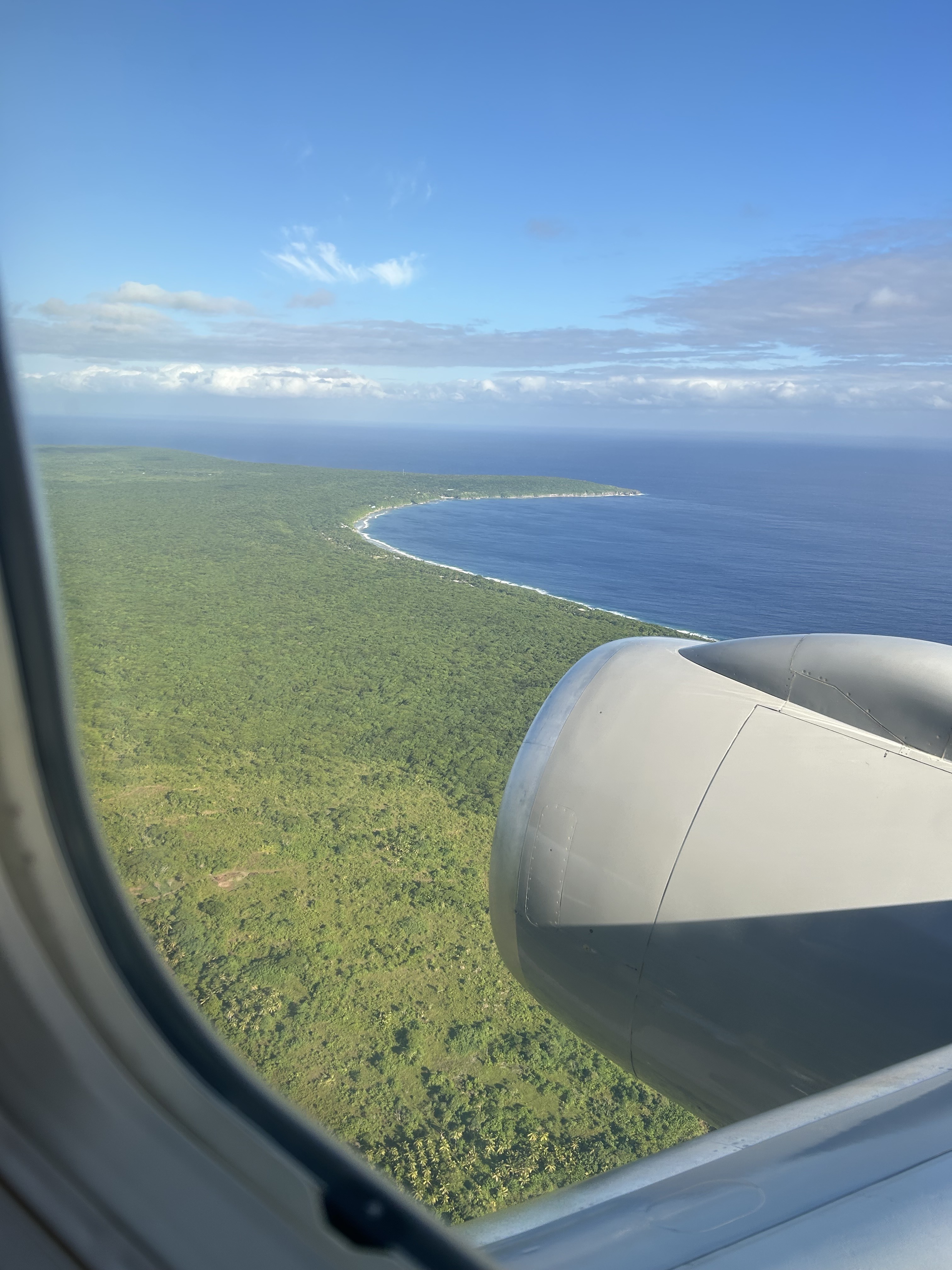 The view from the NZ Defence Force plane flying over Niue. Photo / Adam Pearse