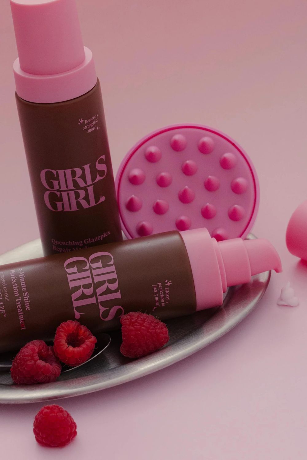 All four products in the Girl's Girl range harness the brand's proprietary glossy glaze technology, a glycolic-based, dye-free formula that leaves hair ultra-smooth and shiny. Photo / Supplied