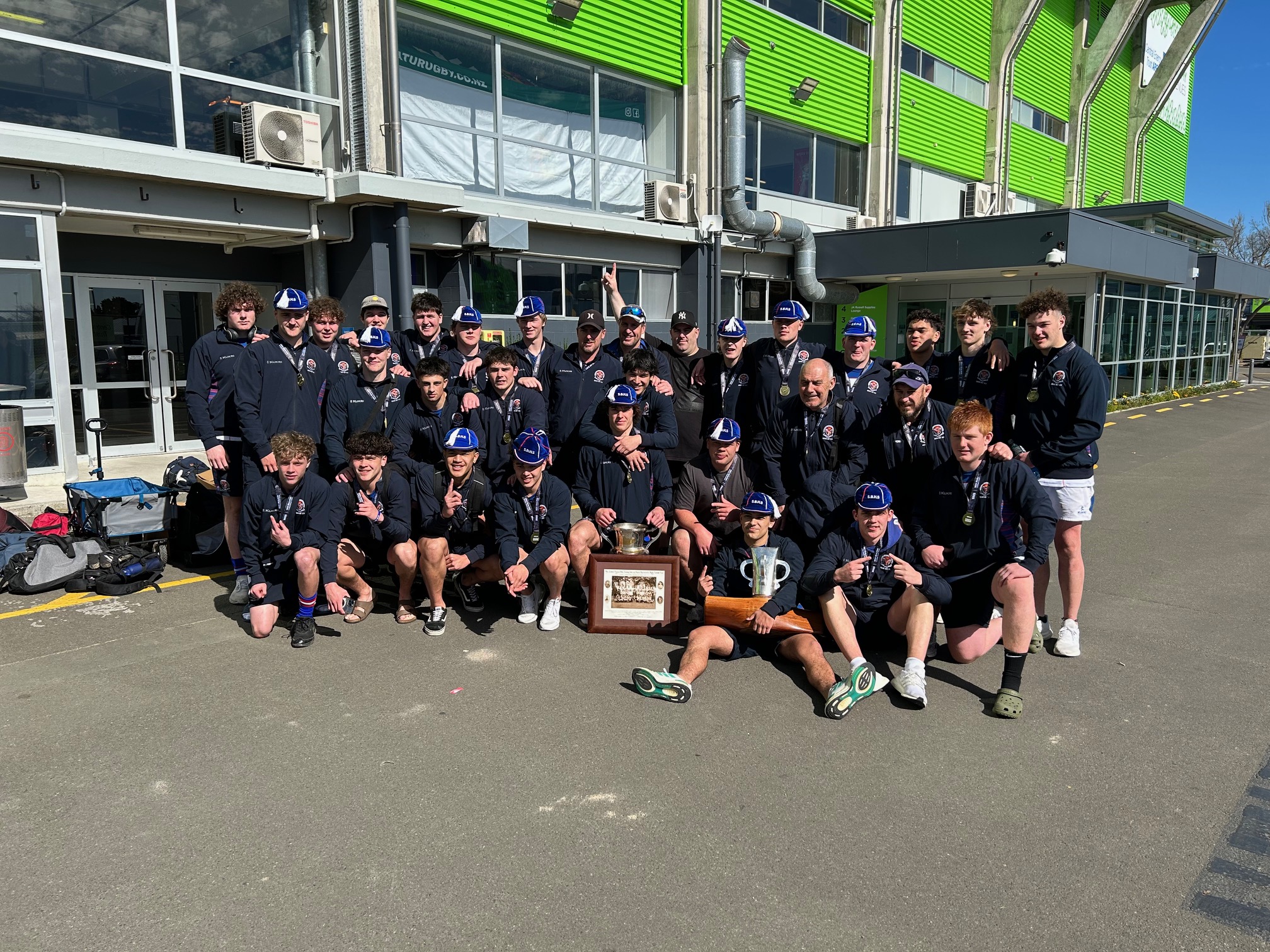 Southland Boys with their 2023 trophies.