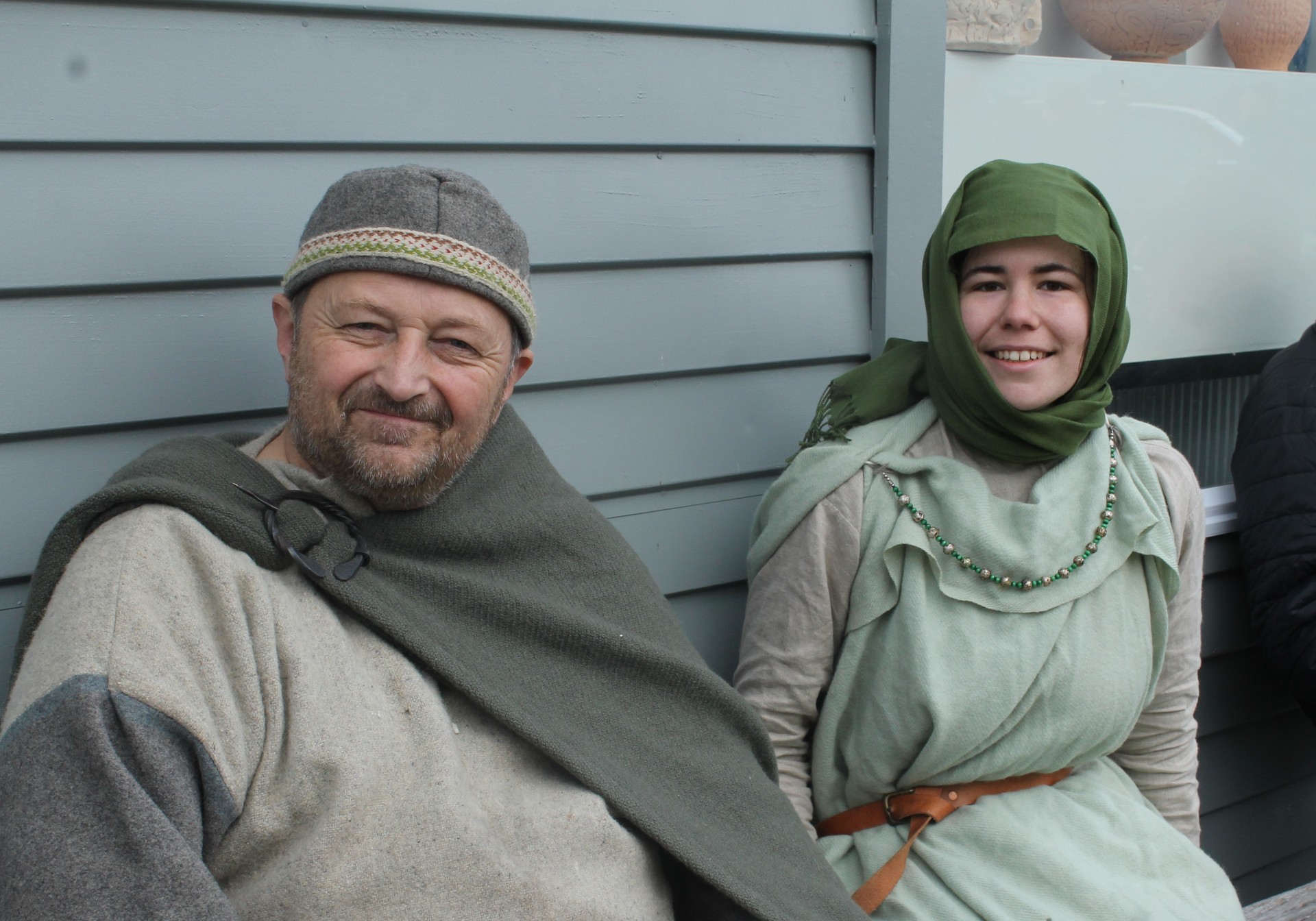 Darren Ormandy with Jess Robbie in costume at last year's festival. Eva is hoping people will dress up again this year. Photo / Leanne Warr
