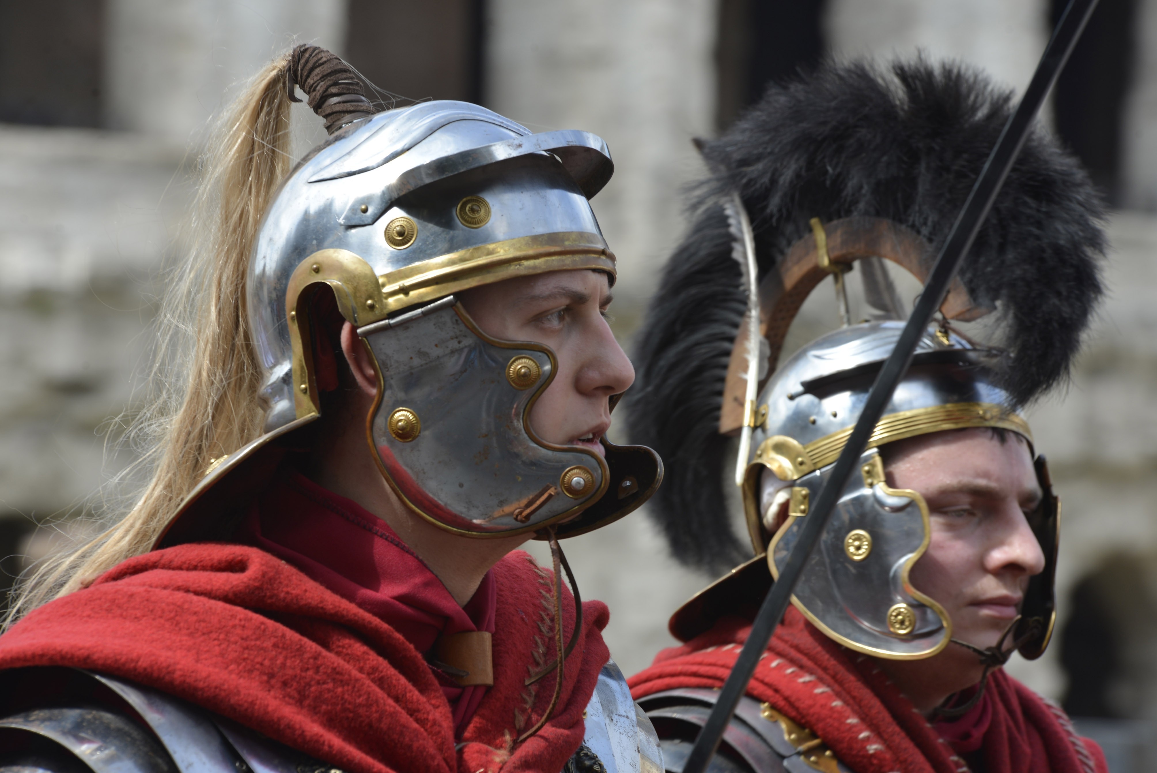 Are you not entertained? Italian entertainers dressed as gladiators and legionnaires in Rome. Photo / Getty Images