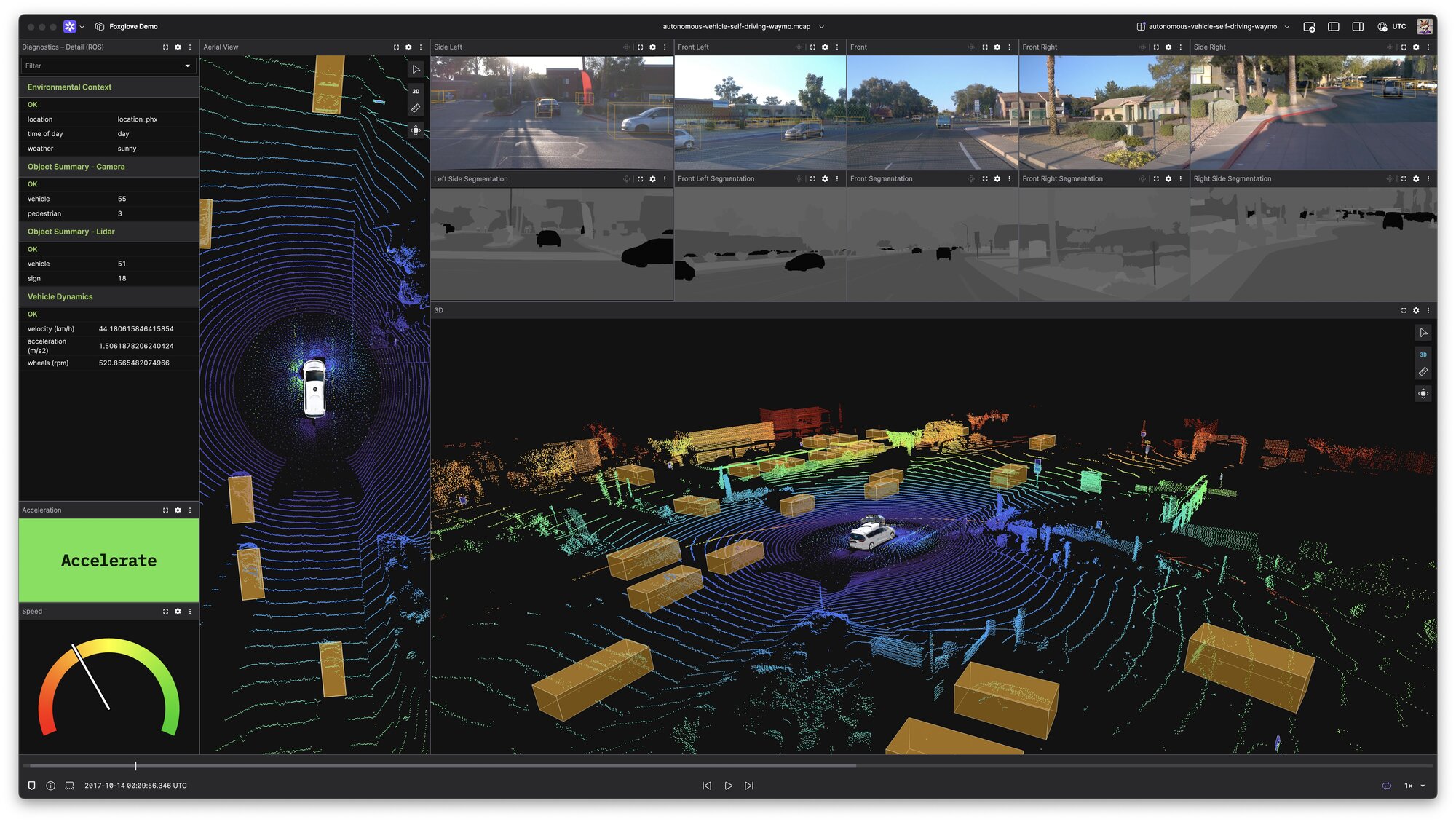 Another look at Foxglove's UI.