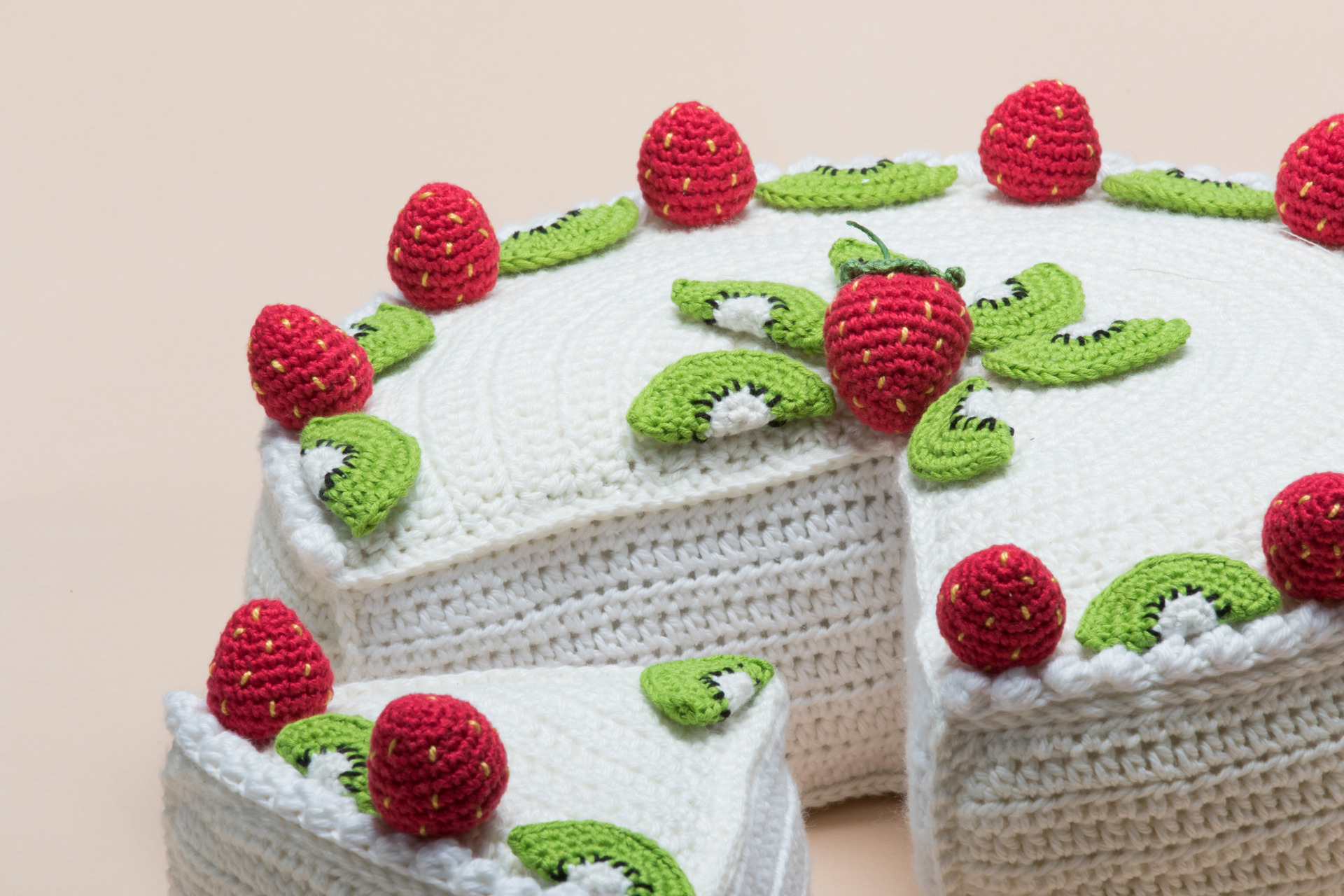 Even better than the real thing - crochet pavlova. Photo/Nick Reed