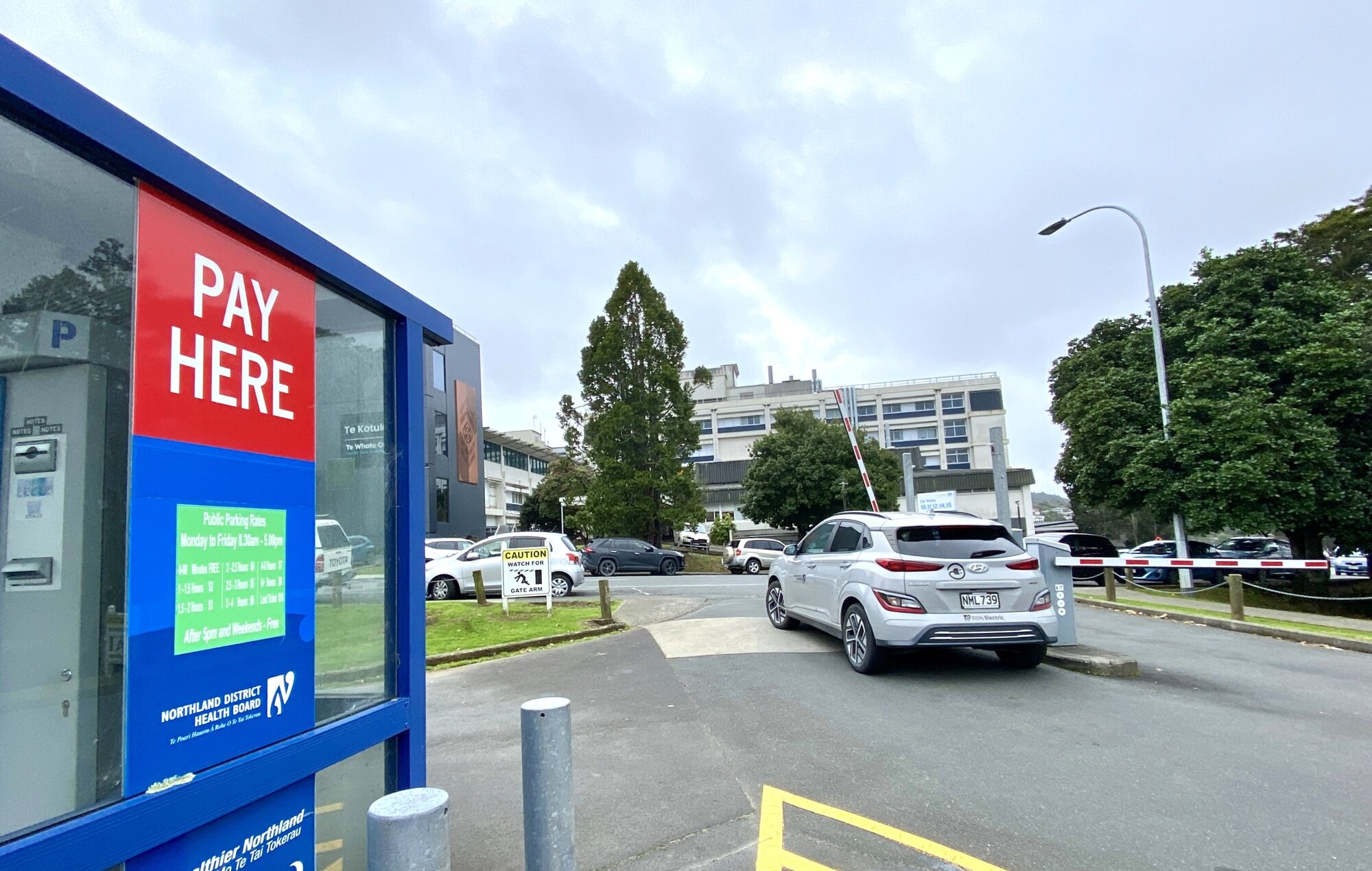 Patients, visitors and staff have to drive around and around the Whangārei Hospital campus to get a park, resulting in a spike in complaints. Photo / Denise Piper