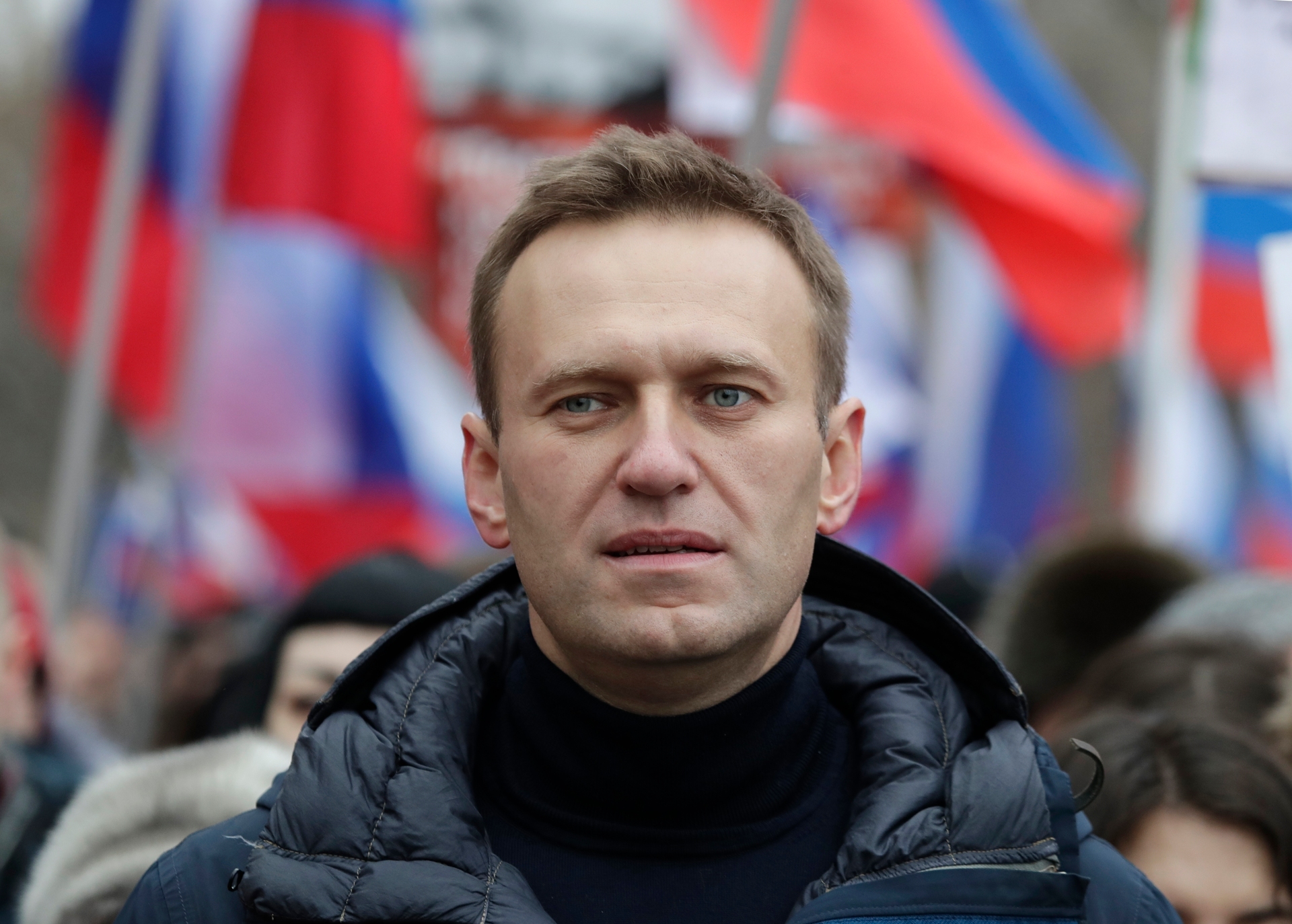 Russian opposition activist Alexei Navalny at a march in memory of opposition leader Boris Nemtsov in February, 2019. AP Photo / Pavel Golovkin, file