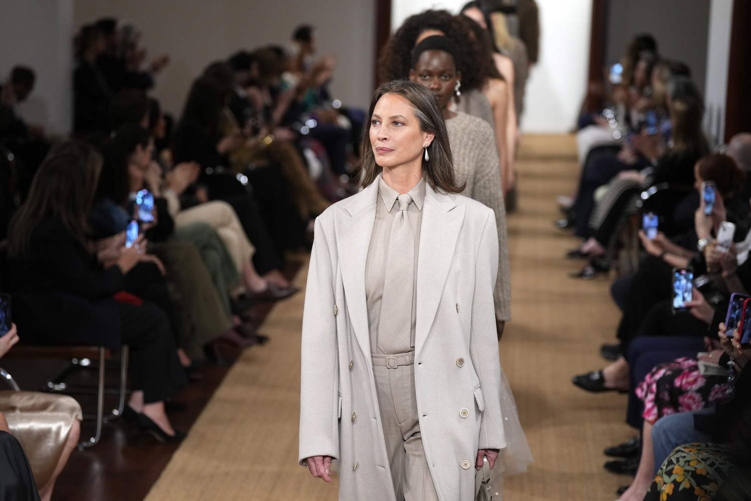 Supermodel Christy Turlington made an appearance on the Ralph Lauren runway. Photo / AP