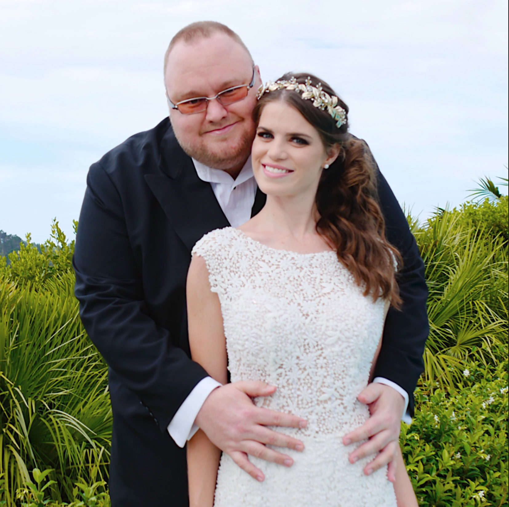 Kim Dotcom and Elizabeth Donnelly married in Coatesville. Photo / Supplied