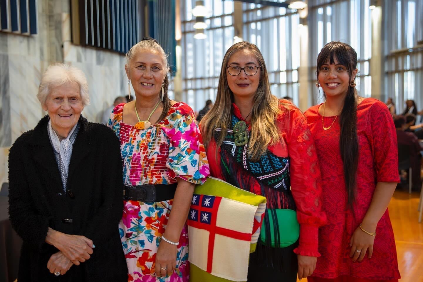 It can take generations to restore a language. From left, Anne Davies, Lissa Davies, Hūhana Lyndon, Waikamania Seve.  Lyndon and her daughter Seve speak te reo but her grandmother and mother Anne and Lissa Davies don’t.