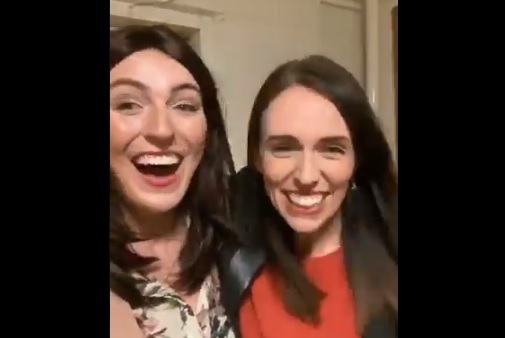 The comedian shared the clip of herself meeting the Prime Minister. Photo / Supplied