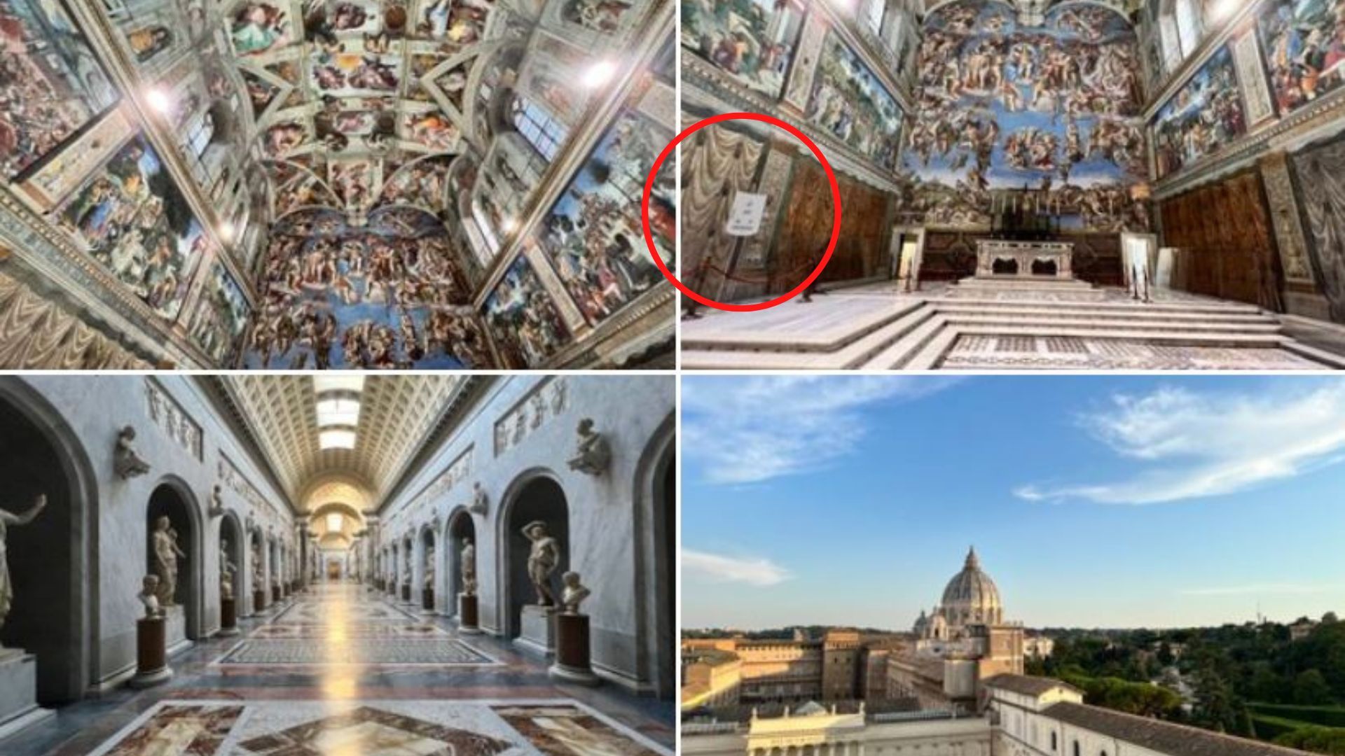 People were quick to point out something Crowe should not have done during an exclusive behind-the-scenes tour of the Sistine Chapel. Photo / Twitter